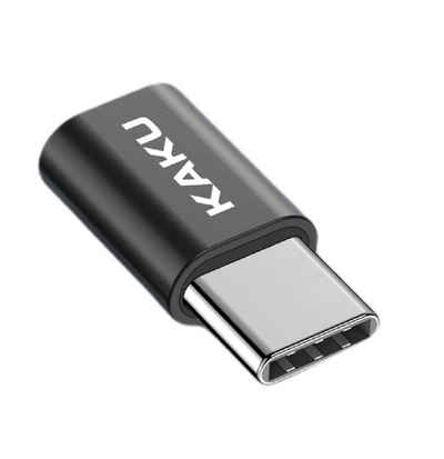 Kaku Adapter Micro USB 3.0 zu USB Type C Datenübertragung Schwarz Smartphone-Adapter