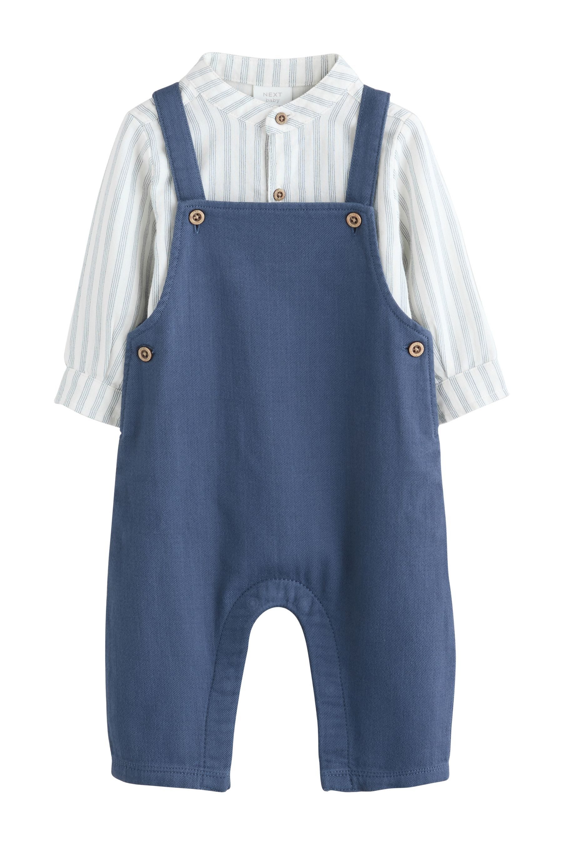 Body & Hose Baby-Latzhose und Bodysuit aus Baumwollgewebe