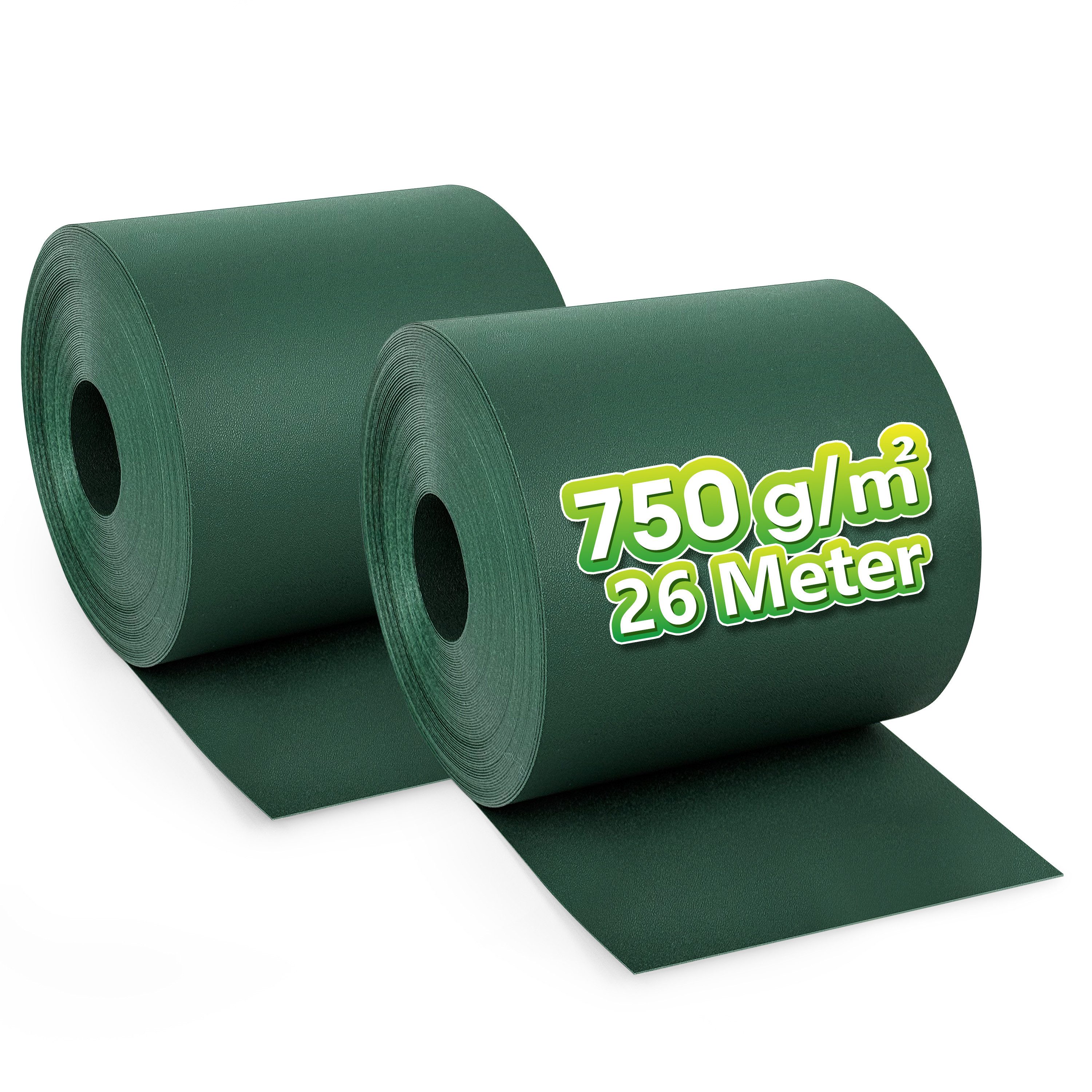 Ribelli Sichtschutzstreifen Garten Sichtschutz Zaun für Gartenzaun, Balkon, Anthrazit /Grau/Grün, PP ca. 26 Meter x 19cm Rolle, 750g/m²