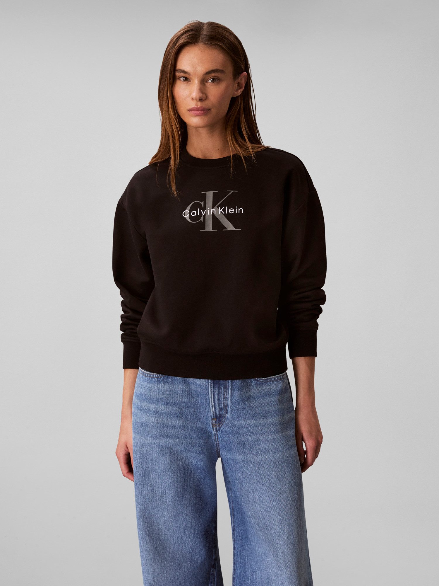 Calvin Klein Jeans Sweatshirt LS MNLG FRNCH TRRY R Mit Rundhalsausschnitt günstig online kaufen