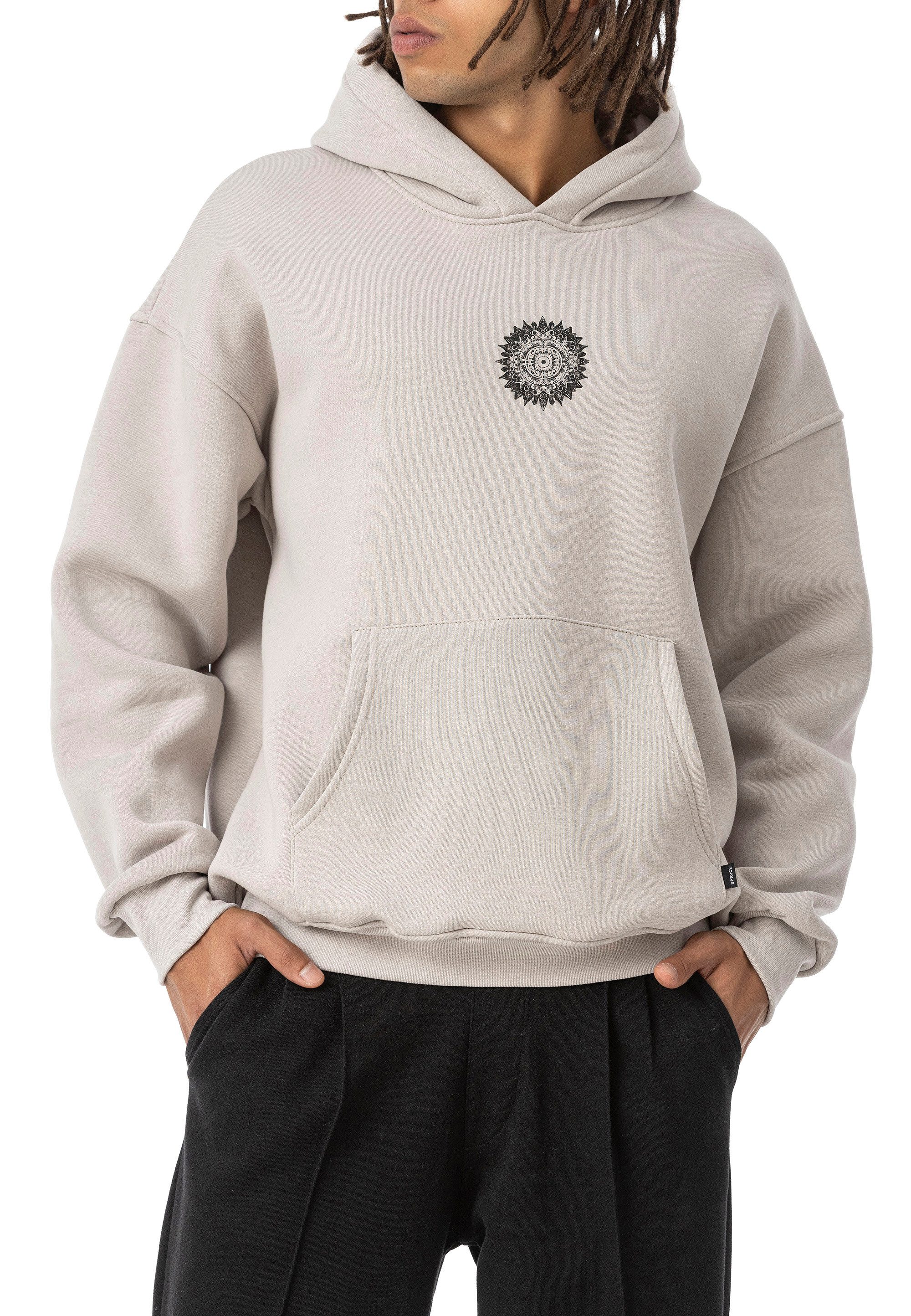 RedBridge Hoodie by Spruce mit Mandala Print Sweatshirt mit Kapuze