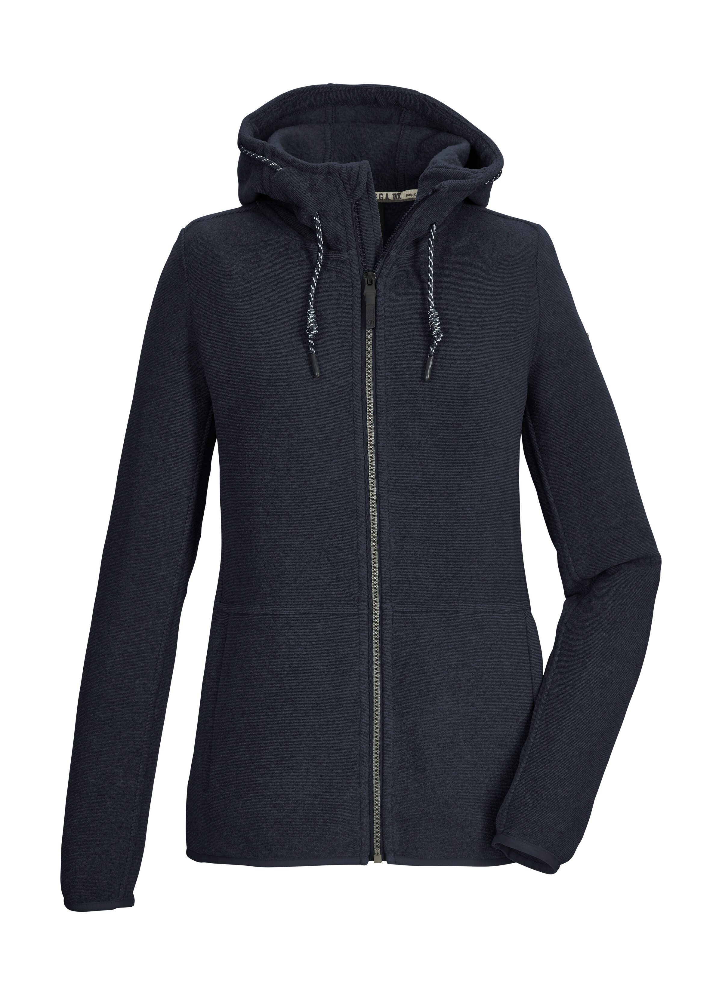G.I.G.A. DX by killtec Fleecejacke GW 19 WMN KNTFLC JCKT Leichte Damen Strickfleecejacke mit Kapuze und Kinnschutz