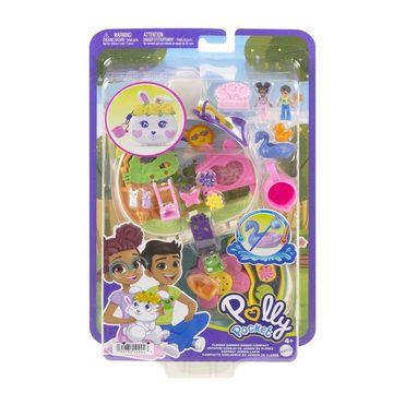 Mattel® Spielwelt Polly Pocket Blumen-Häschen Schatulle, mit Wasserspaß für Kinder ab 4 Jahren