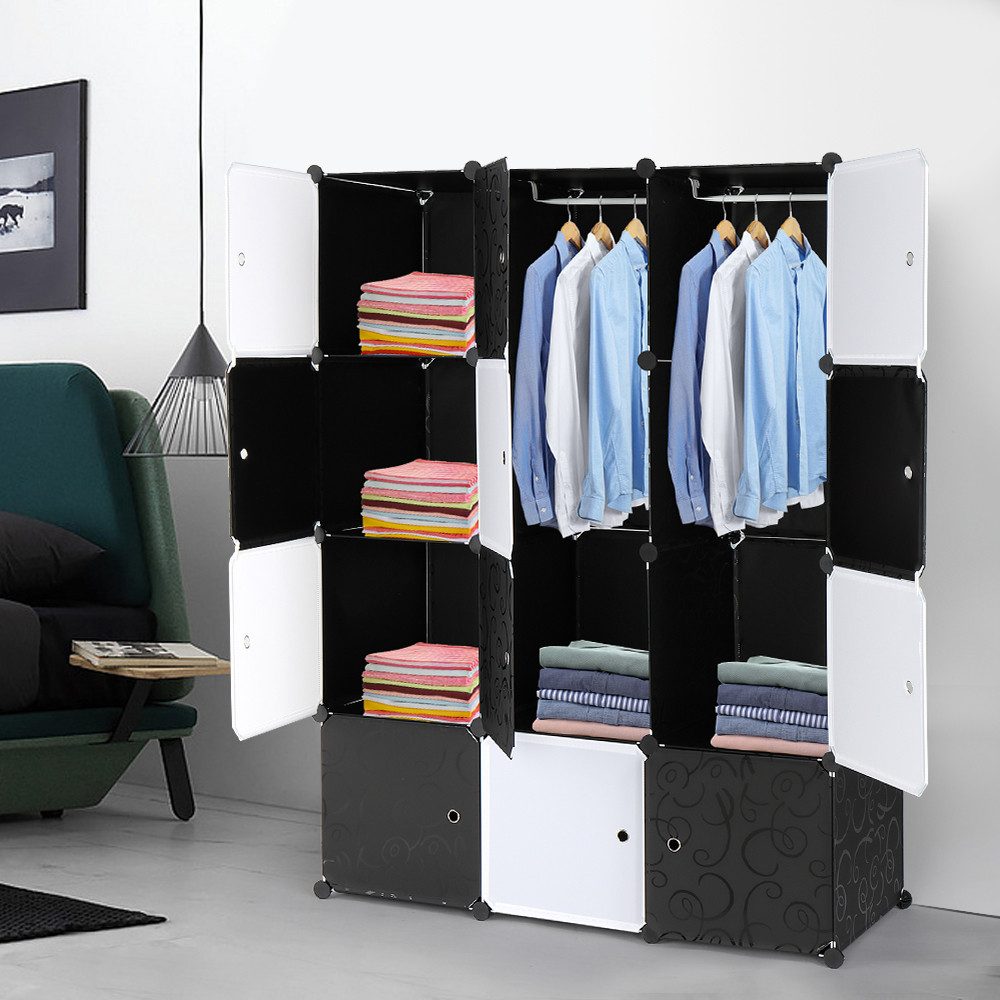 VINGLI Kleiderschrank DIY Regalsystem Steck Regal – Bild 5 von 5