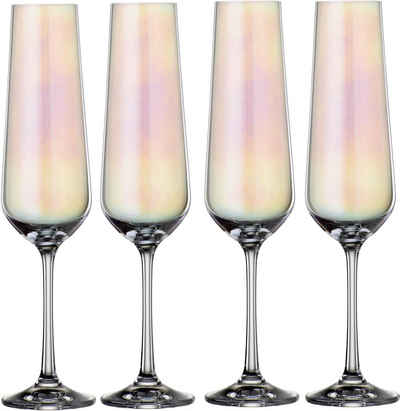 BOHEMIA SELECTION Sektglas, Glas, 200 ml, 4-teilig, Made in Europe