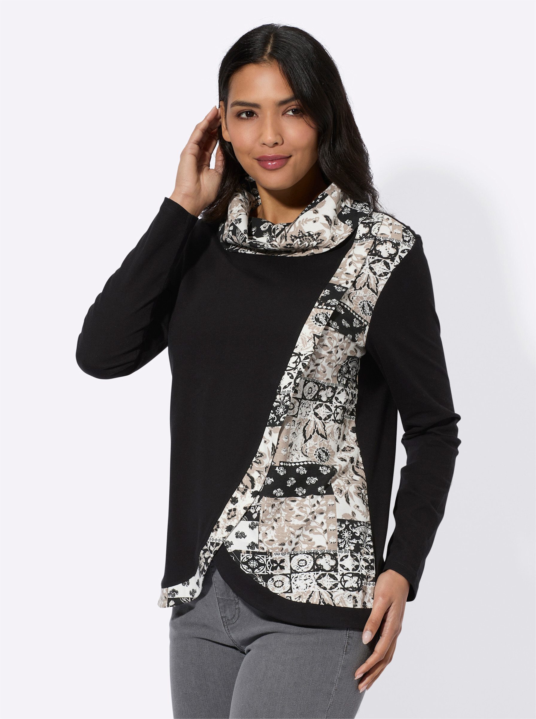 Sieh an! T-Shirt Rollkragen-Shirt . günstig online kaufen