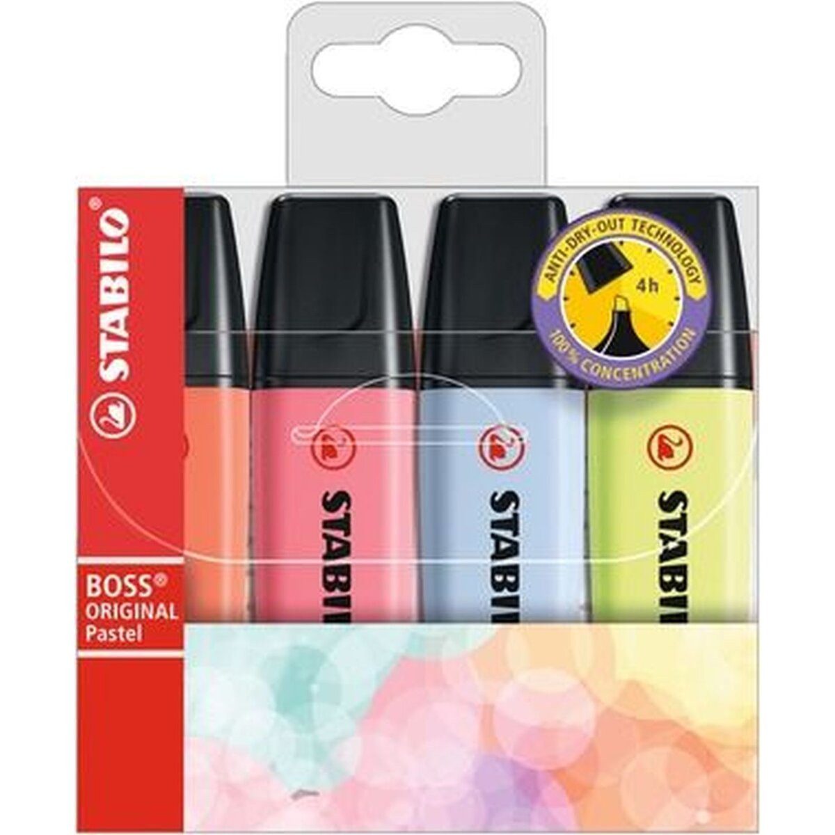 STABILO Marker Textmarker Boss Original Pastel Etui VE=4 Farben
