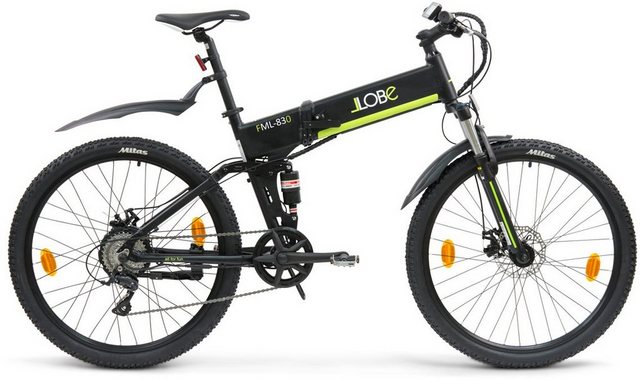 LLobe E Bike »FML 830 black 27,5 , 10,4 Ah«, 9 Gang Shimano, Kettenschaltung, Heckmotor 250 W  - Onlineshop OTTO