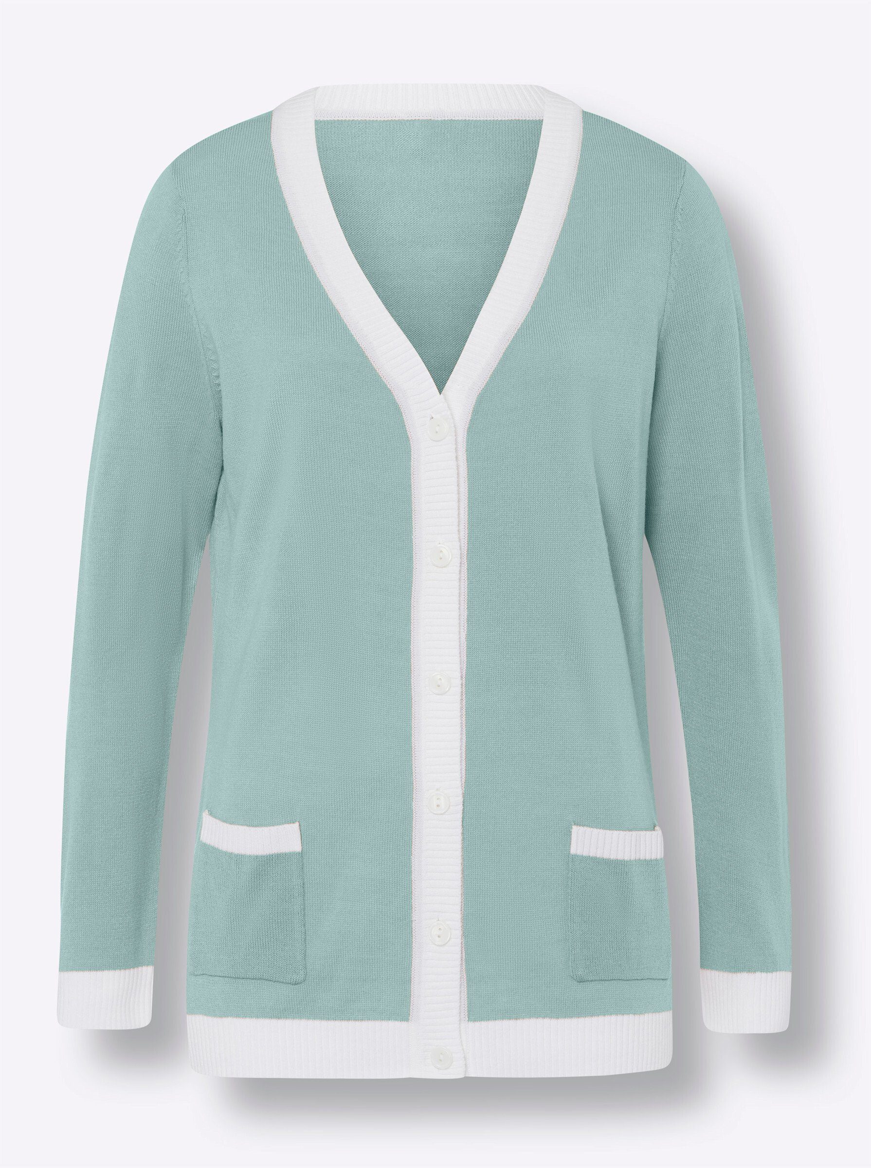 Sieh an! Strickjacke Strickjacke Langarm Jersey