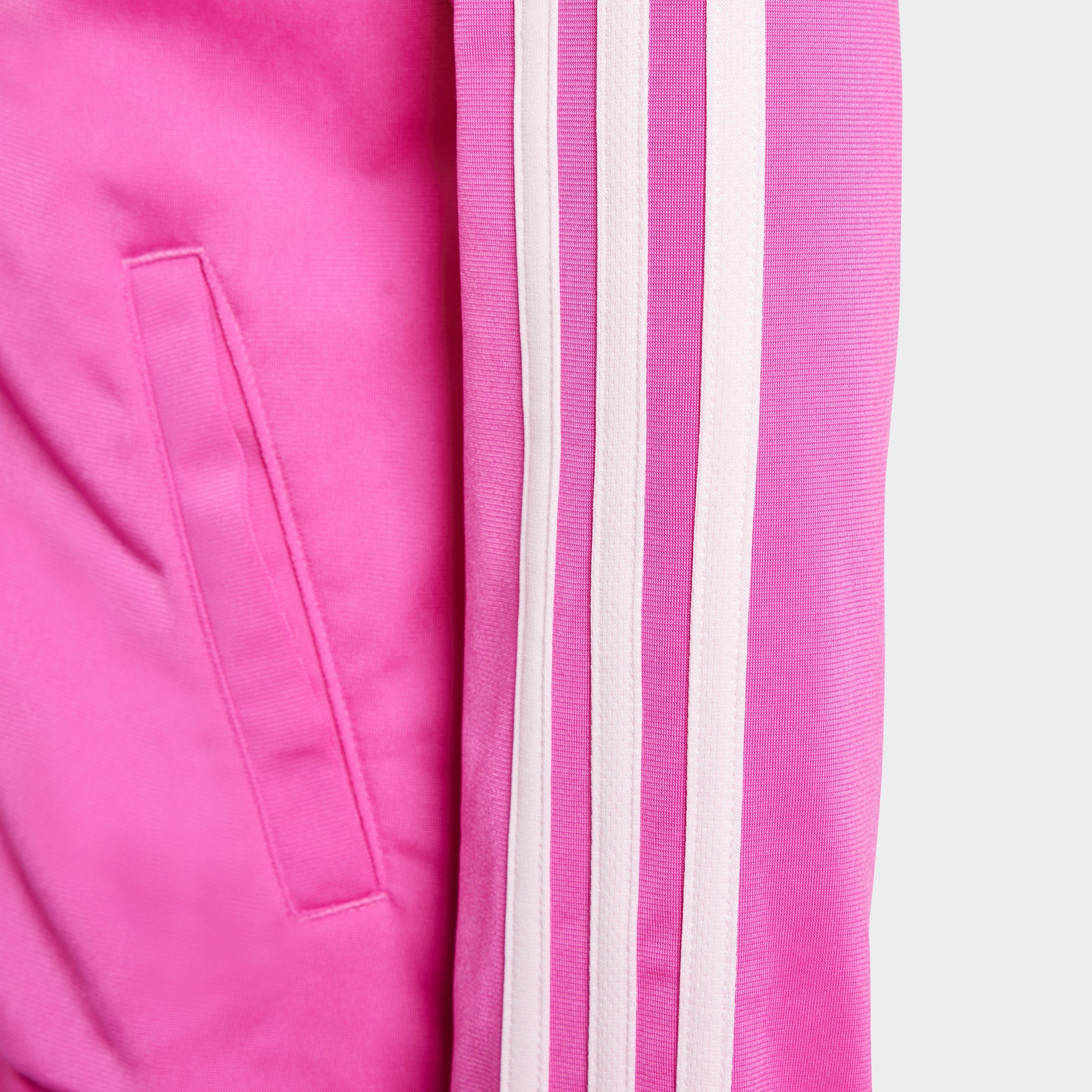 / Pink Lucid Trainingsanzug Fuchsia ESSENTIALS 3-STREIFEN Clear adidas (2-tlg) Semi Sportswear