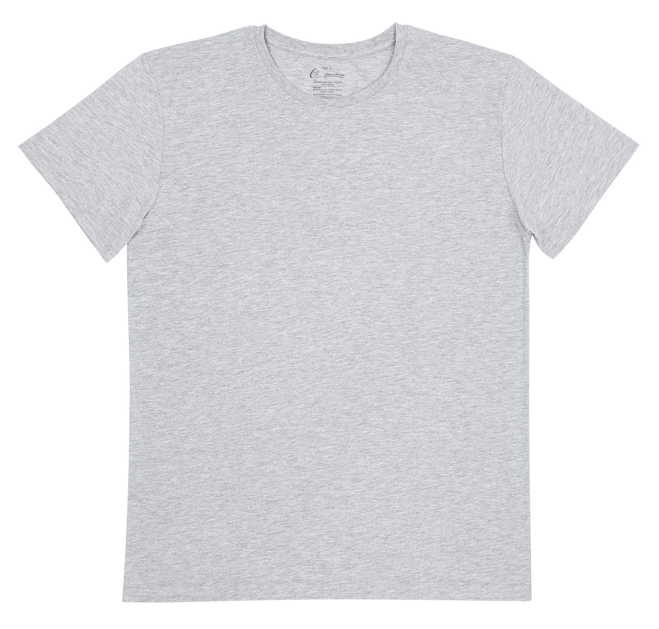 Grau Cotton Prime® T-Shirt Tee - O-Neck
