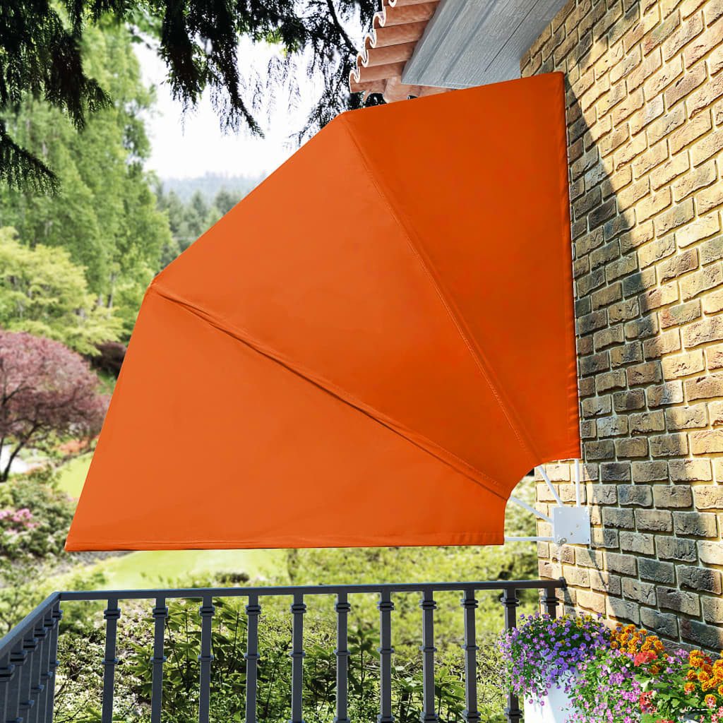 furnicato Sonnenschirm Faltbarer Balkonfächer Terracotta-Rot 210x210 günstig online kaufen