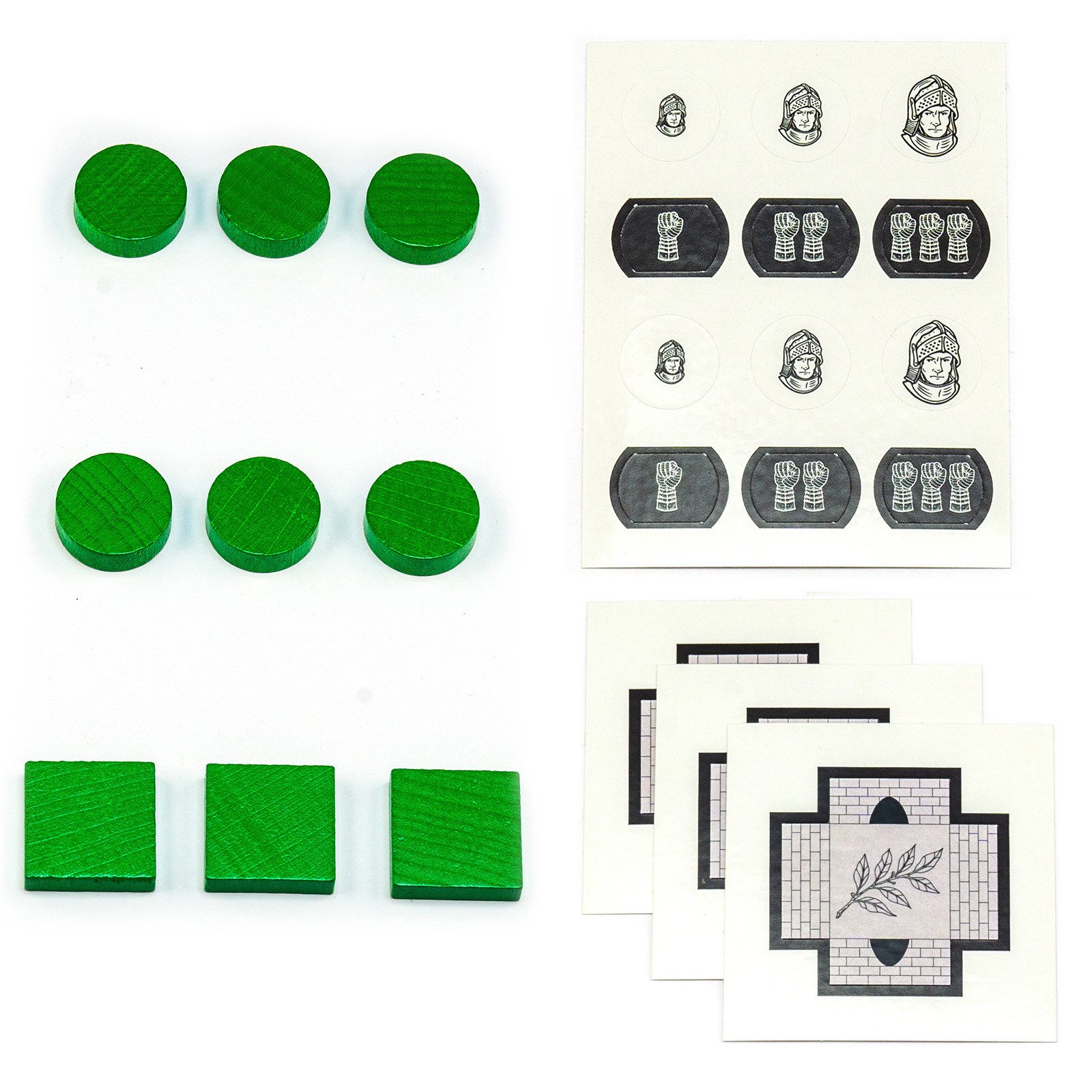 Waldfelsen Spiel – Holz-Figuren Spielfiguren Ersatz passend für Die Siedler von Catan, Spielmaterial, Verschiedene Farben