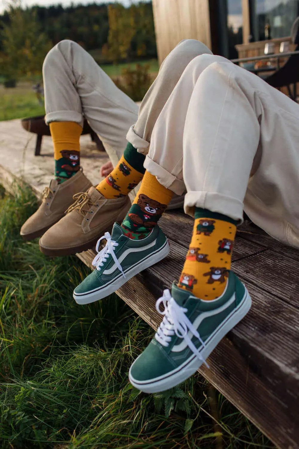 Many Mornings Freizeitsocken Many Mornings Socken Autumn Teddy (1 Paar, 1-Paar, 1 Paar) immer ein dismatching Paar