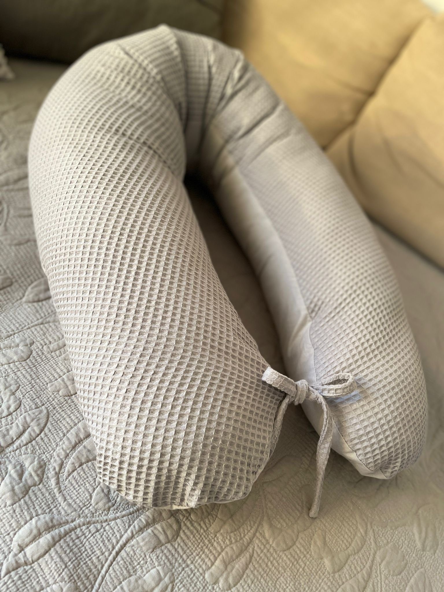 Loolay Stillkissen WAFFELPIQUE/ GLATT Schwangerschaftskissen Seitenschläfer günstig online kaufen