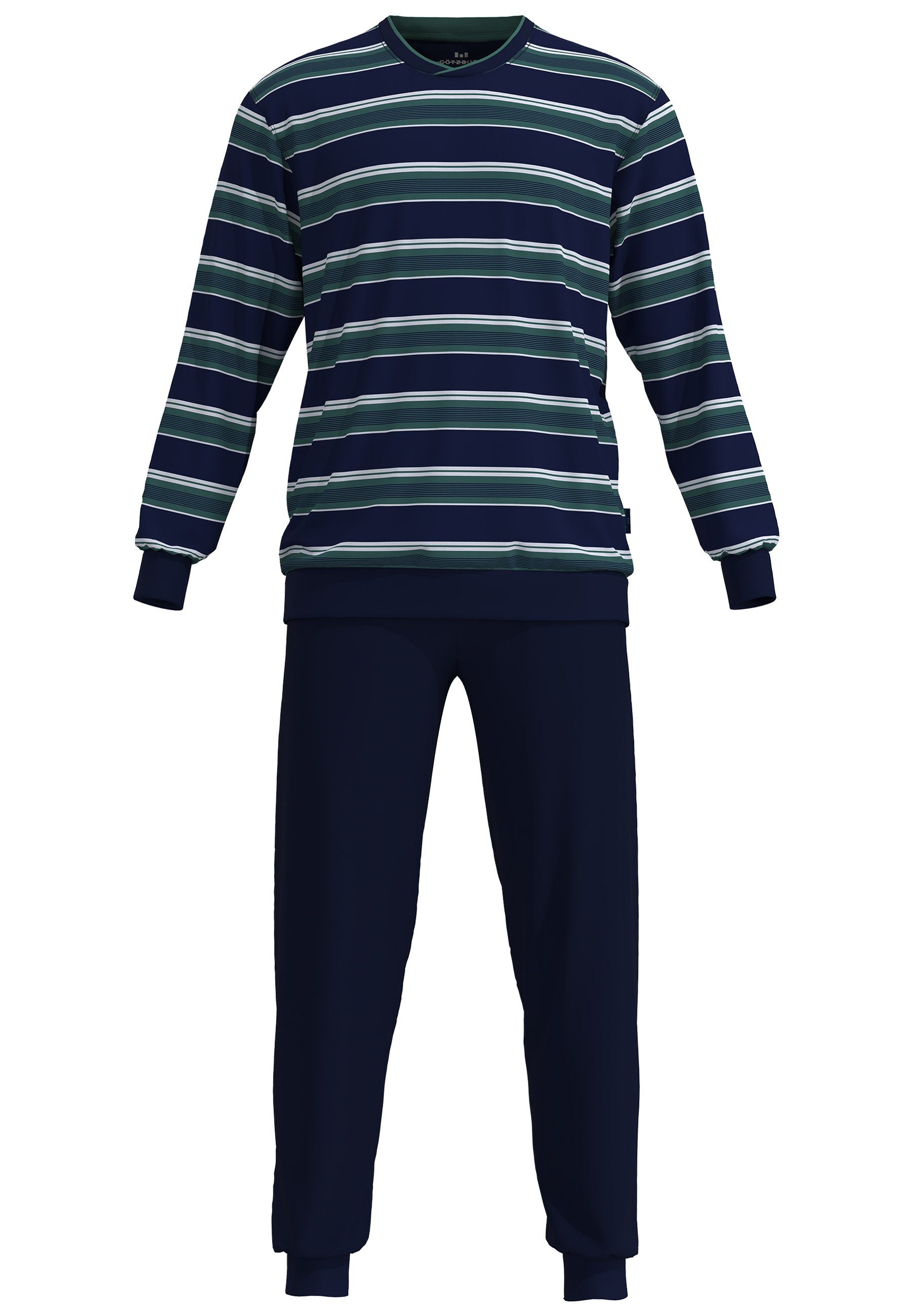GÖTZBURG Schlafanzug Volos (2 tlg) Langarm, Rundhalsausschnitt, lange Hose, günstig online kaufen