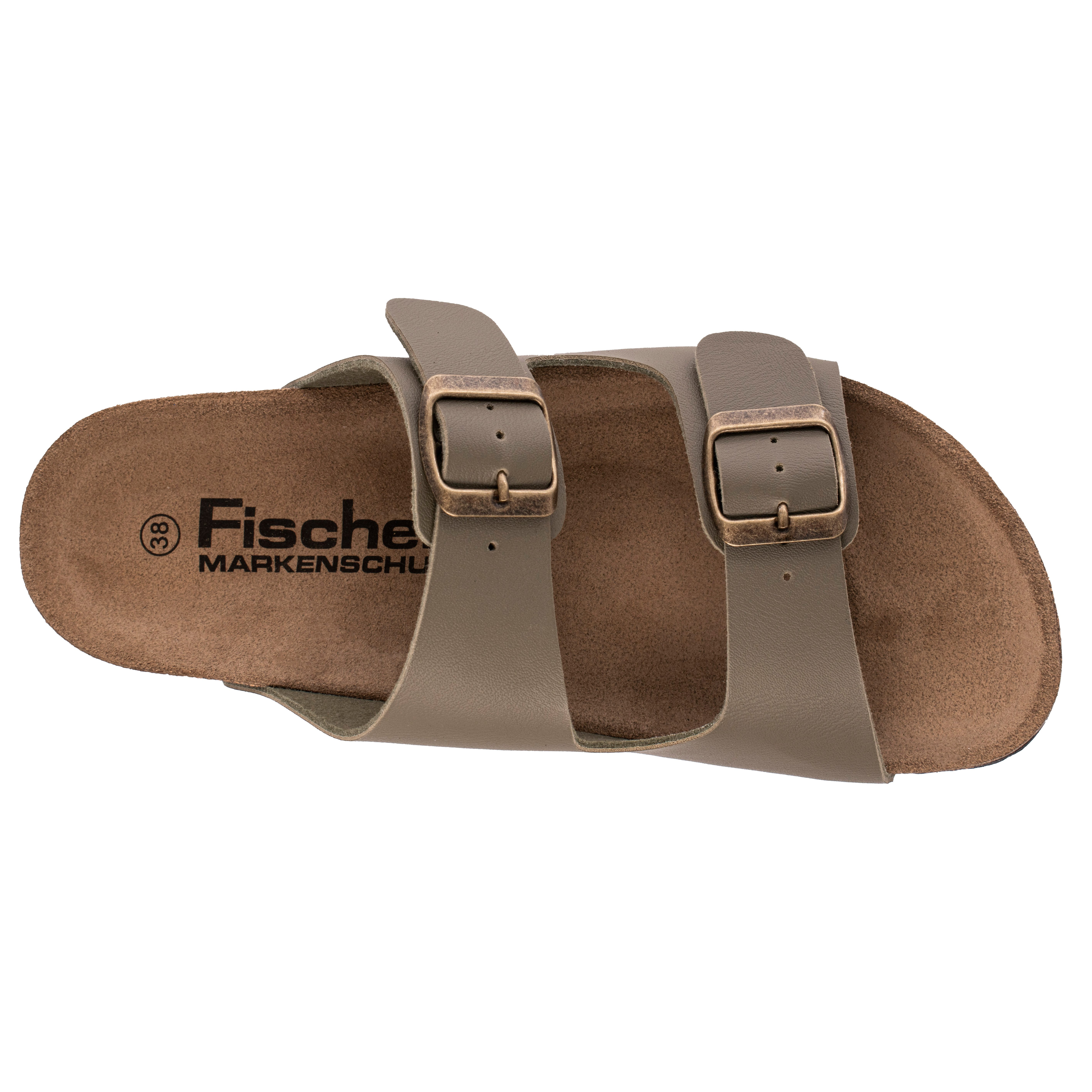 Fischer-Markenschuh Ella Pantolette aus Vegano, mit Fleecefutter, ergonomisch geformtes Lederfußbett – Bild 3 von 5
