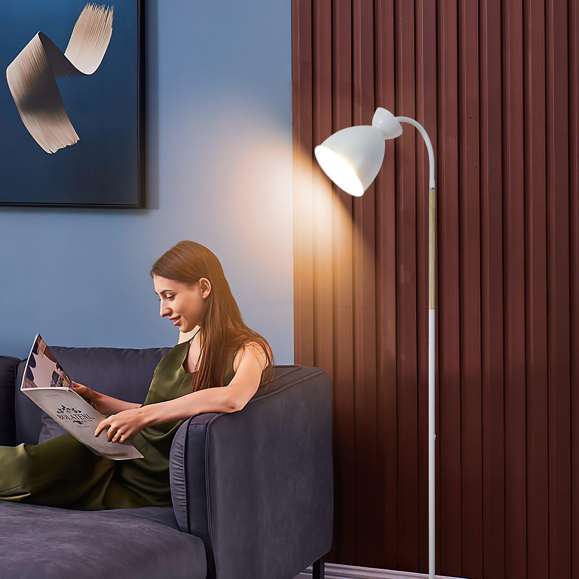 AMDELNE LED Stehlampe Retro-Stehlampe Giraffe, 360° günstig online kaufen