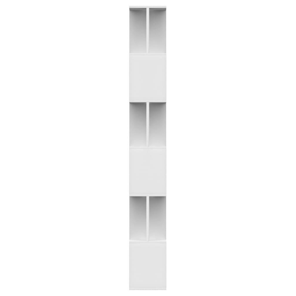 furnicato Bücherregal Bücherregal/Raumteiler 80x24x192 Weiß cm Holzwerkstoff