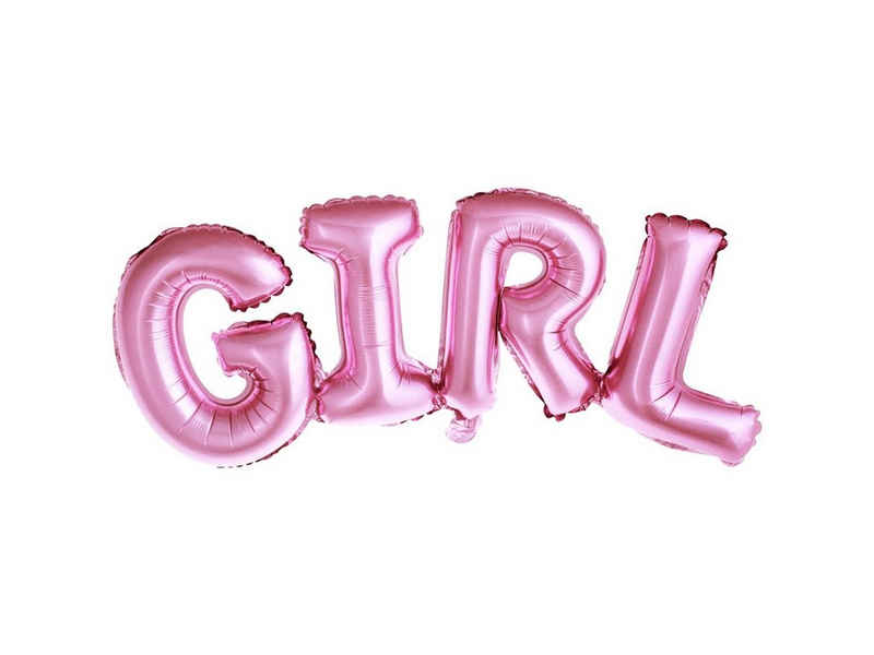 partydeco Luftballon, Folienballon Girl / Babyparty 74cm, pink