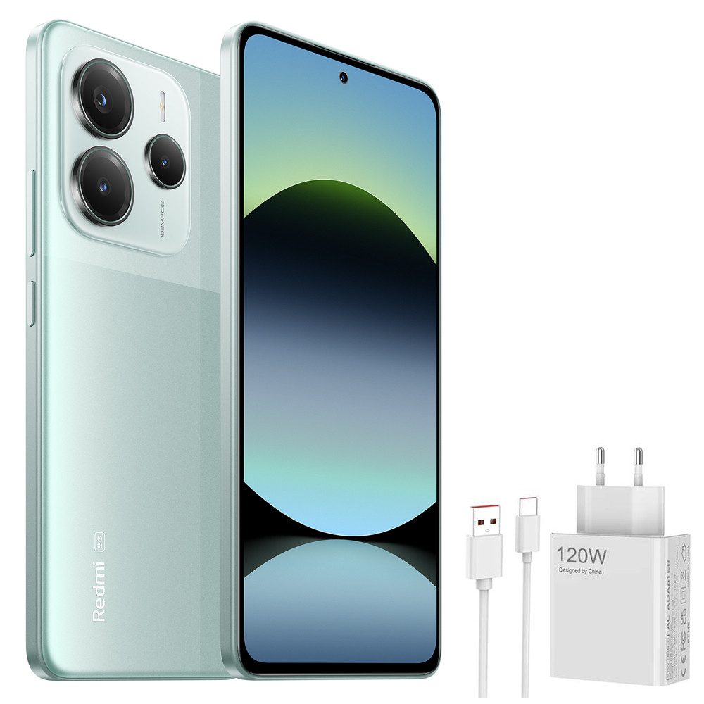 Xiaomi Redmi Note 14 5G 8+256 Smartphone & 120W HyperCharge Combo (Type-A) Handy (108 MP Kamera)