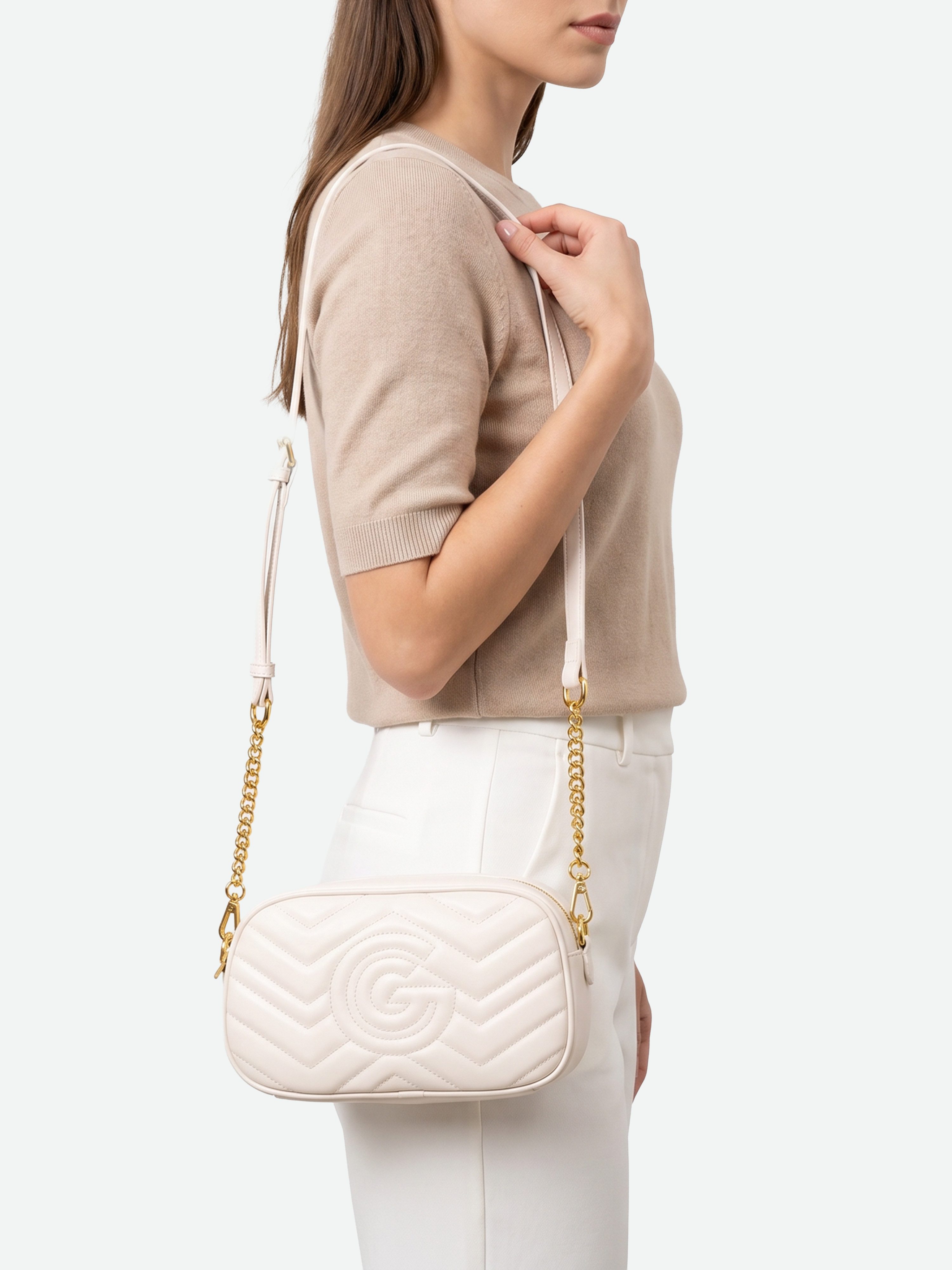 GABRIELLA G By Gabriella Gucci Umhängetasche VALENCIA, Damen Umhängetasche, Handtasche, Schultertasche mit Logoverzierung
