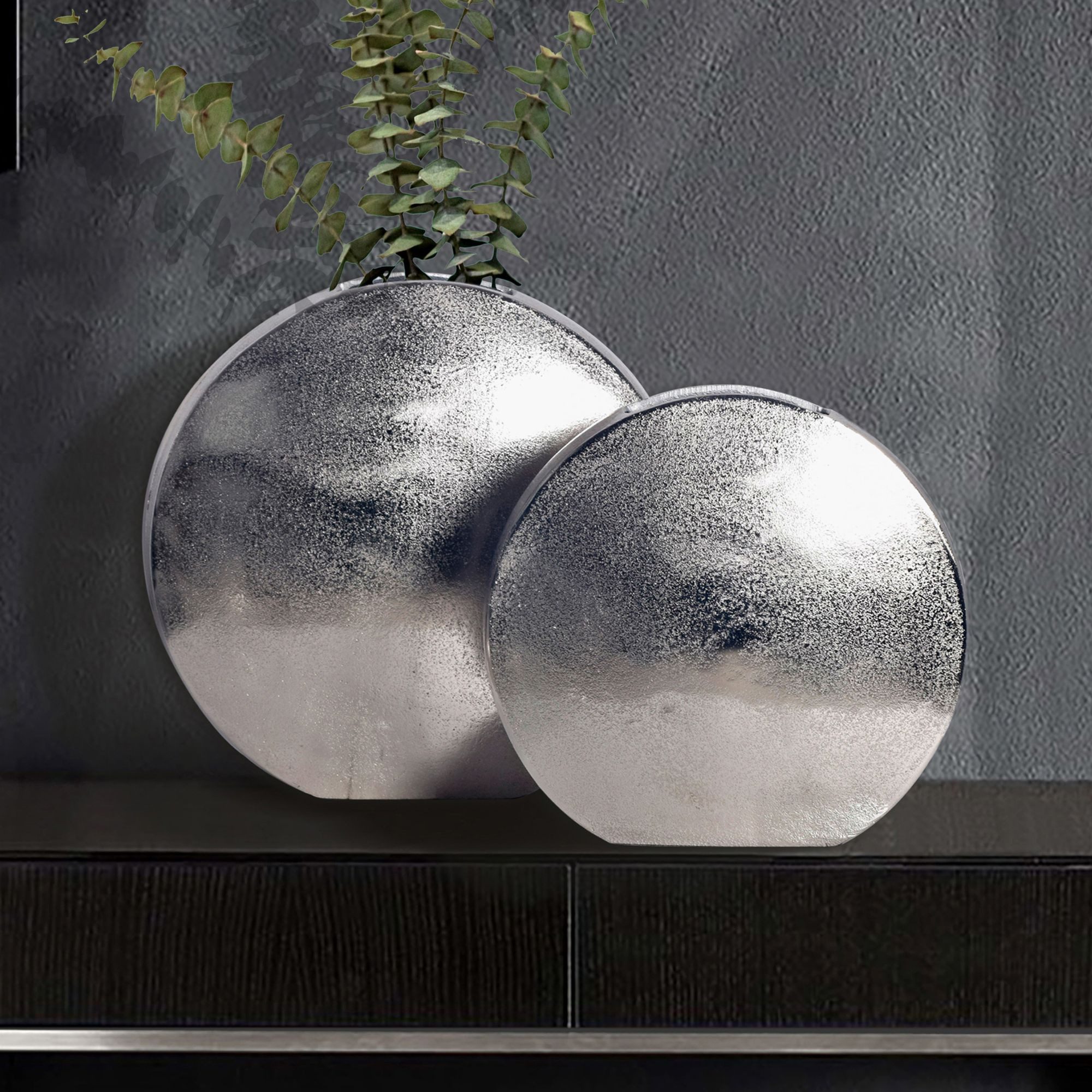 FINEBUY Tischvase FB65102 (Dekovase Rund 2-teilig günstig online kaufen