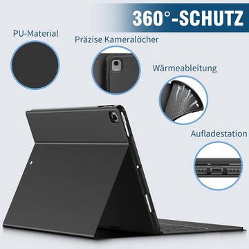 Daskoo Tastaturhülle für iPad 10,2 Zoll mit Bluetooth-Tastatur-Schutzhülle iPad-Tastatur (mit abnehmbarer magnetischer beleuchteter Tastatur, für iPad 9/8/7)