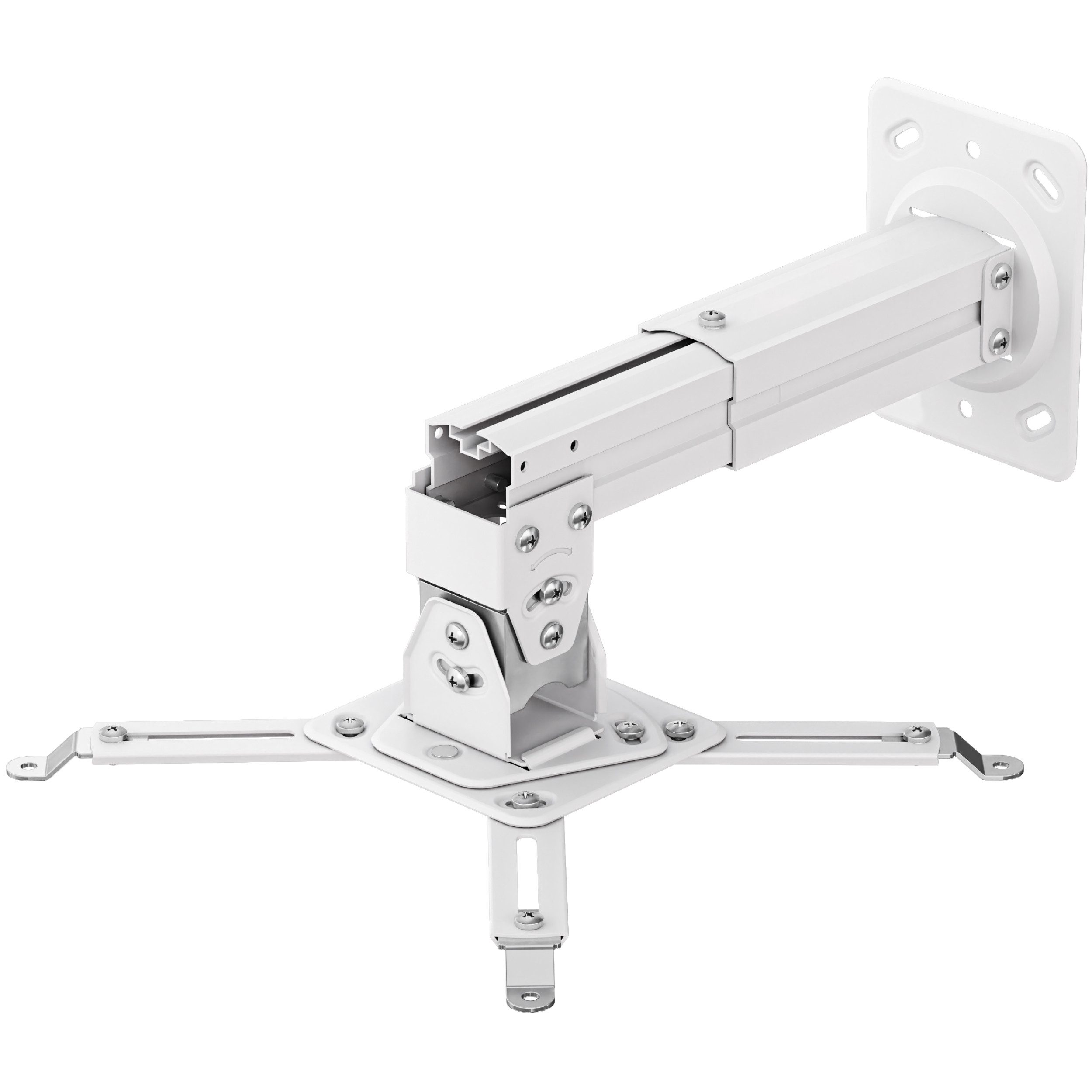 ONKRON Beamer-Deckenhalterung bis 10 kg, höhenverstellbar, K3A-W, (bis 300 Zoll, schwenkbar, neigbar, Wand und Decke, ausziehbar, Kabelmanagement)