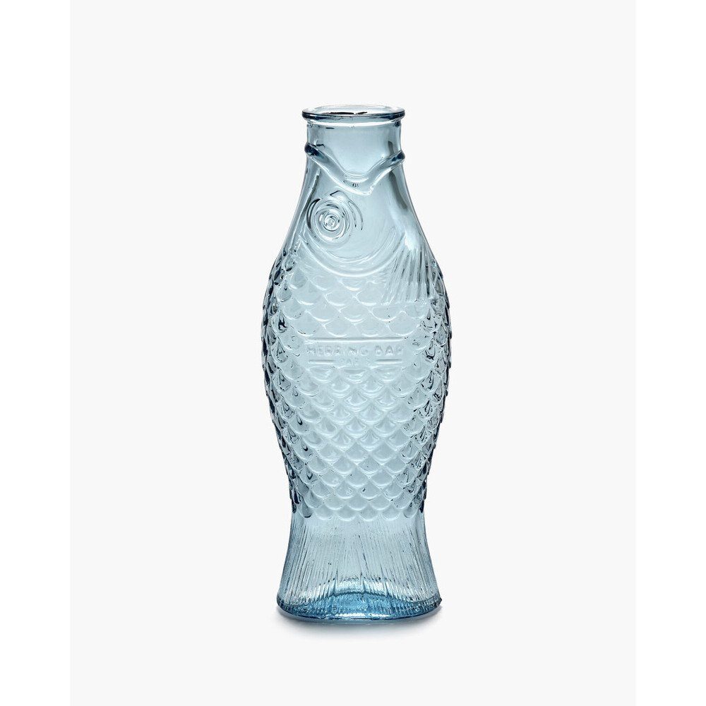Serax Karaffe Karaffe 29 cm Fish & Fish blau, (1-tlg), Karaffe, 10,60cm, Glas, blau