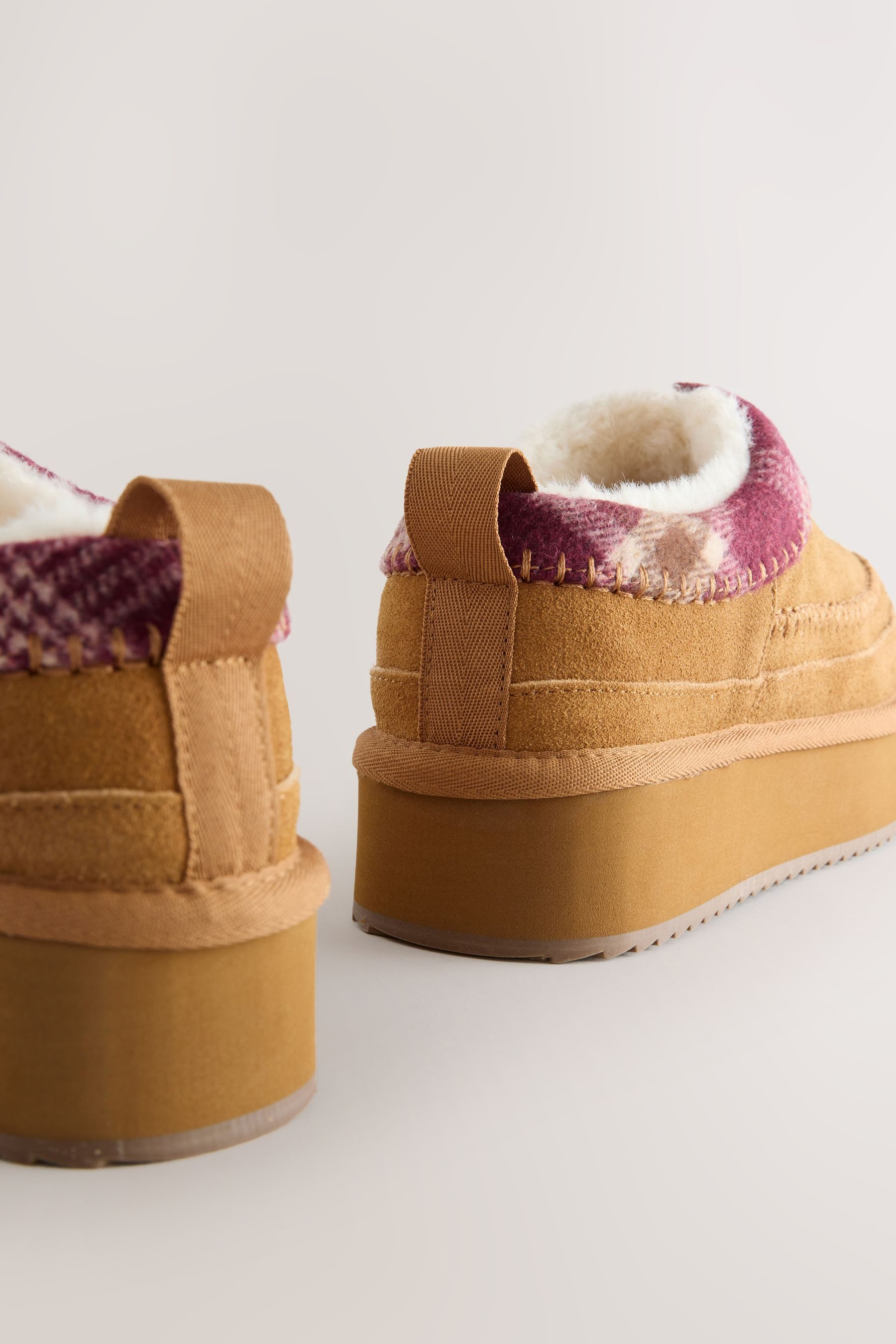 Next Forever Comfort® Plateau-Lederschuhe, Fellfutter Mules (1-tlg)