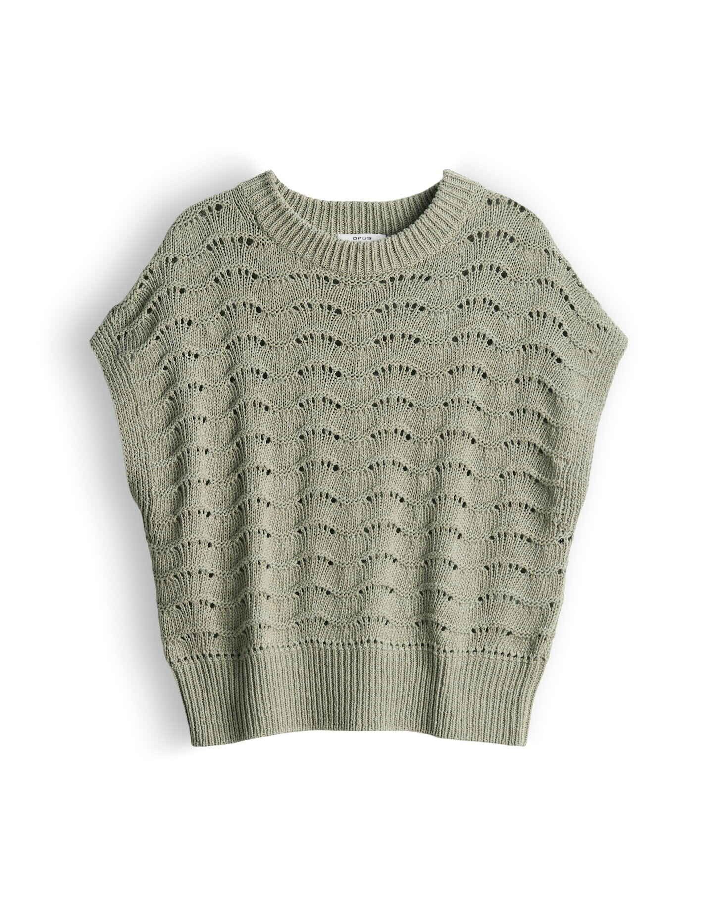 OPUS Strickpullover Pydra aus Feinstrick mit lockerer Passform Lochstrickmuster, leichte Transparenz, weicher Griff, Casual