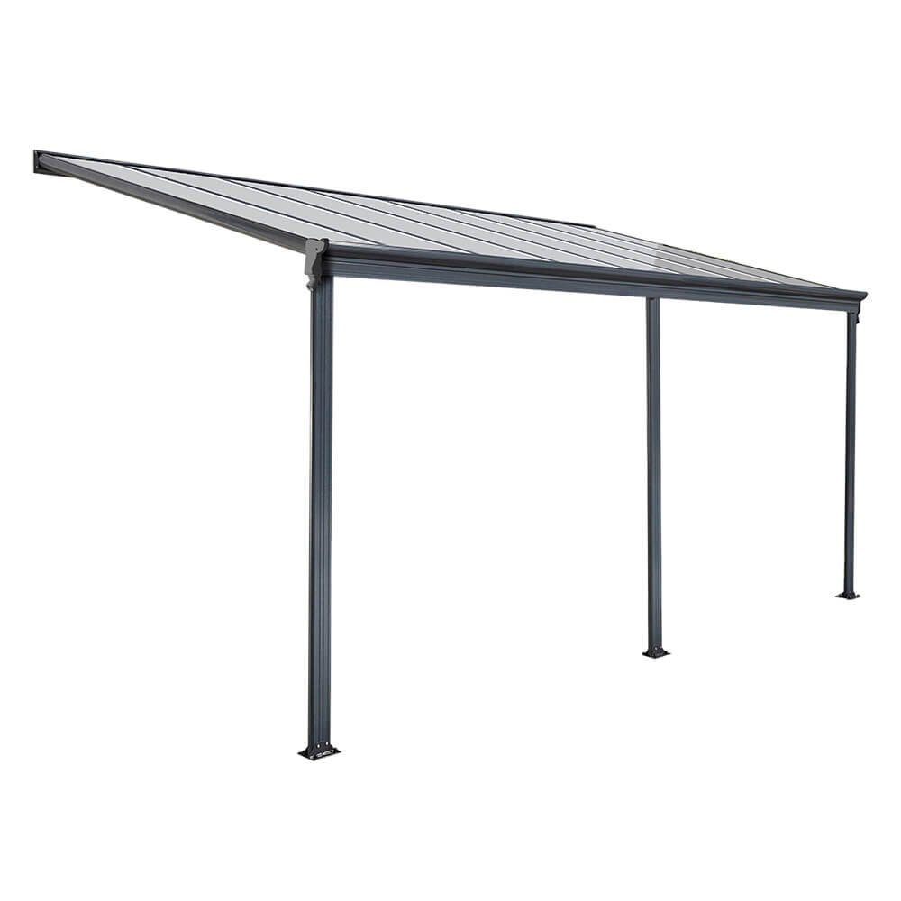 HOME DELUXE Terrassendach SOLIS - Größenauswahl, BxT: 557x303 cm, Bedachung Hohlkammerplatten, (Doppelstegplatten Dach), Pergola aus Aluminium, Sonnenschutz für Terrasse
