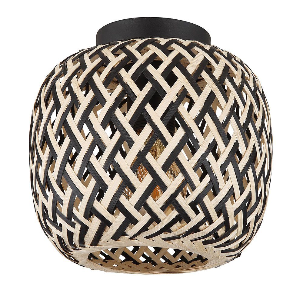 GLOBO LIGHTING Deckenleuchte, Leuchtmittel nicht inklusive, Deckenleuchte Wohnzimmerlampe Deckenlampe Metall Schwarz-matt D 20 cm