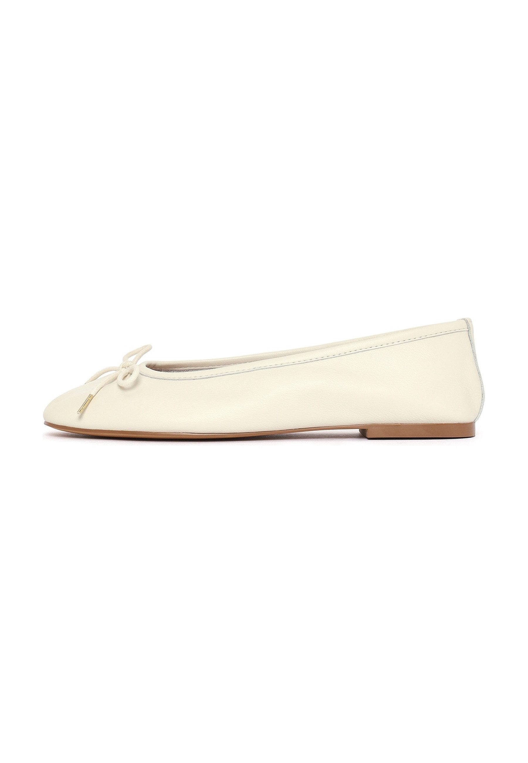 Derimod Ballerinas aus Leder Ballerina Echtes Leder, Atmungsaktives Futter, Schleifendetail, Slip-On-Stil