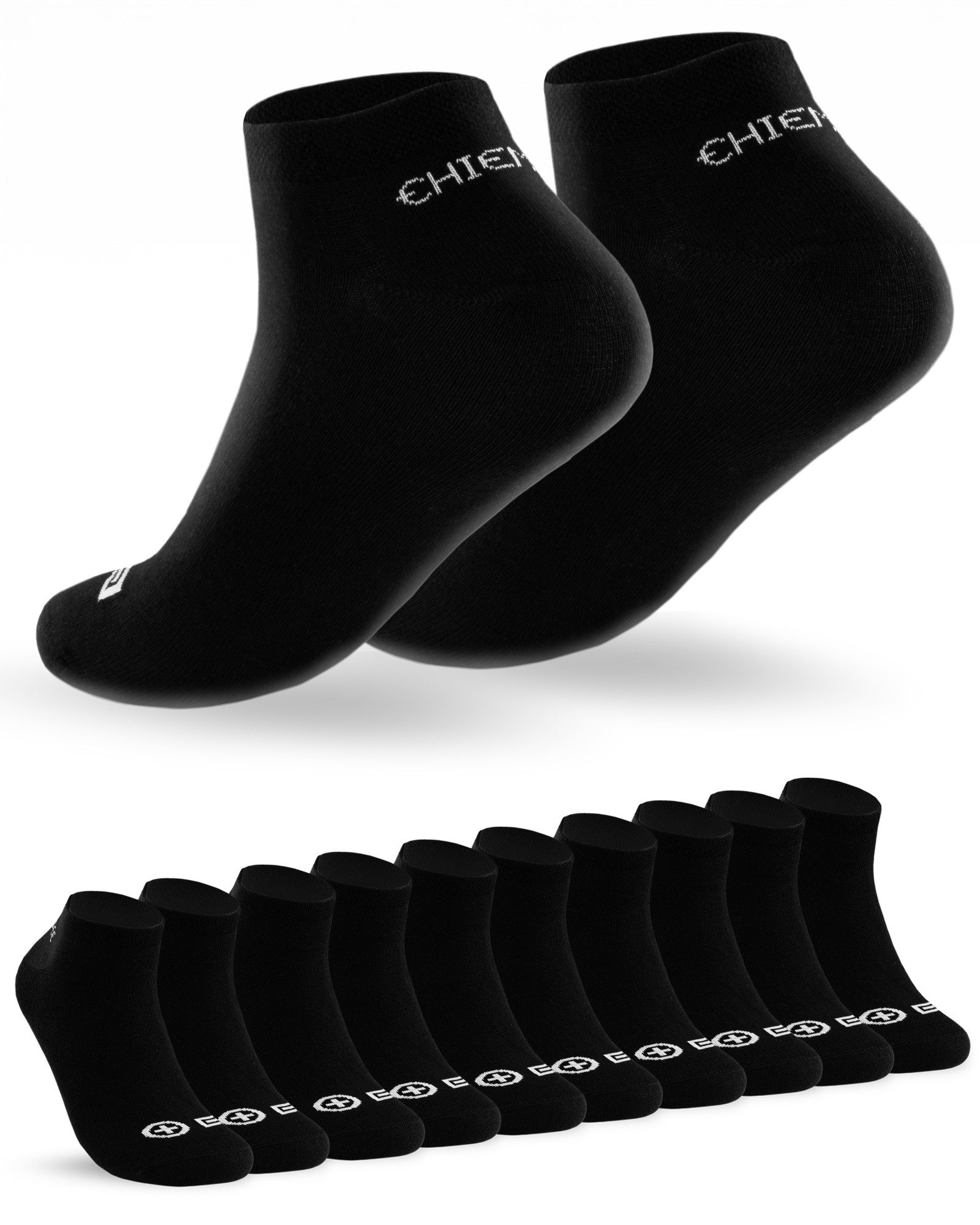 Chiemsee Sneakersocken 10 Paar Damen und Herren kurze Socken aus Baumwolle mit Komfortbund