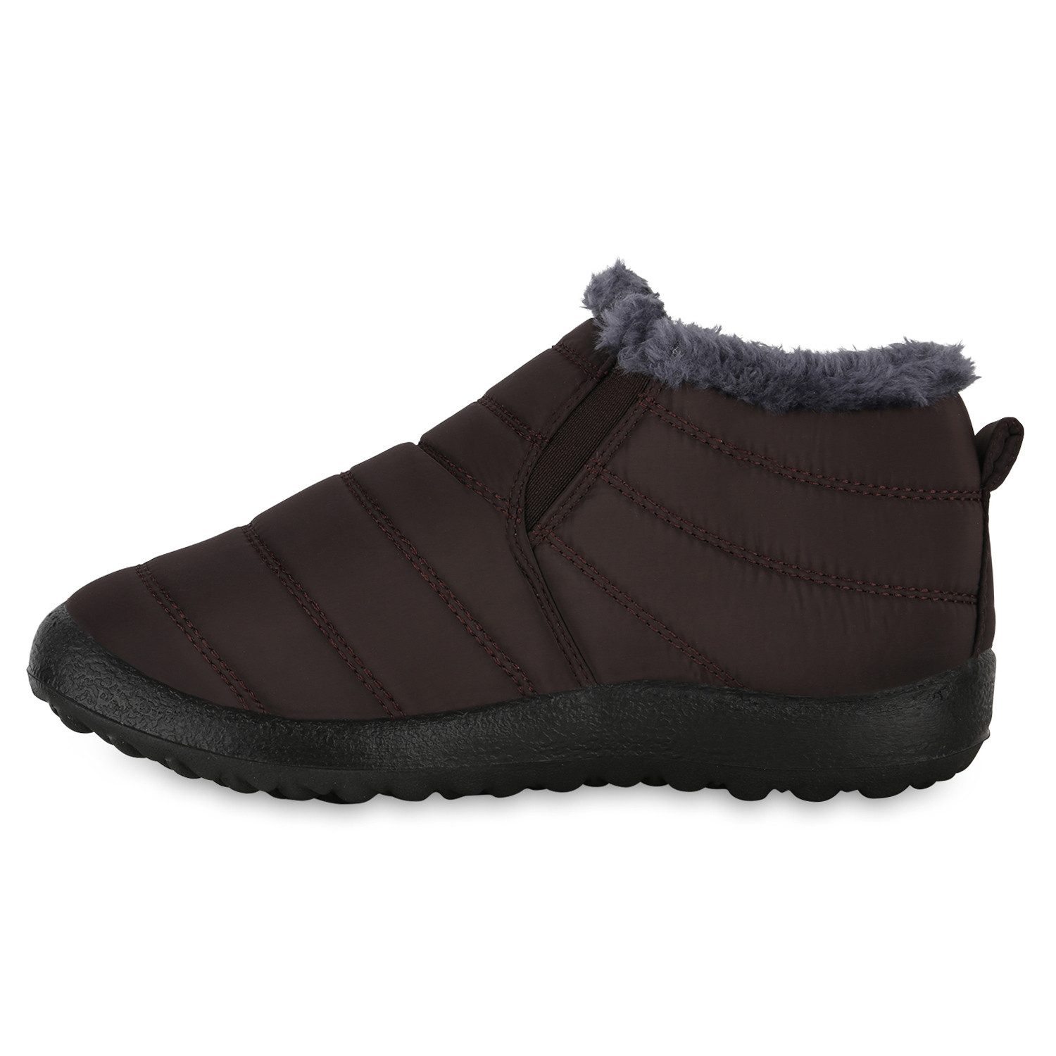 VAN HILL 841499 Winterstiefelette Damen Warm Gefütterte Winter Boots Stiefeletten Bequeme