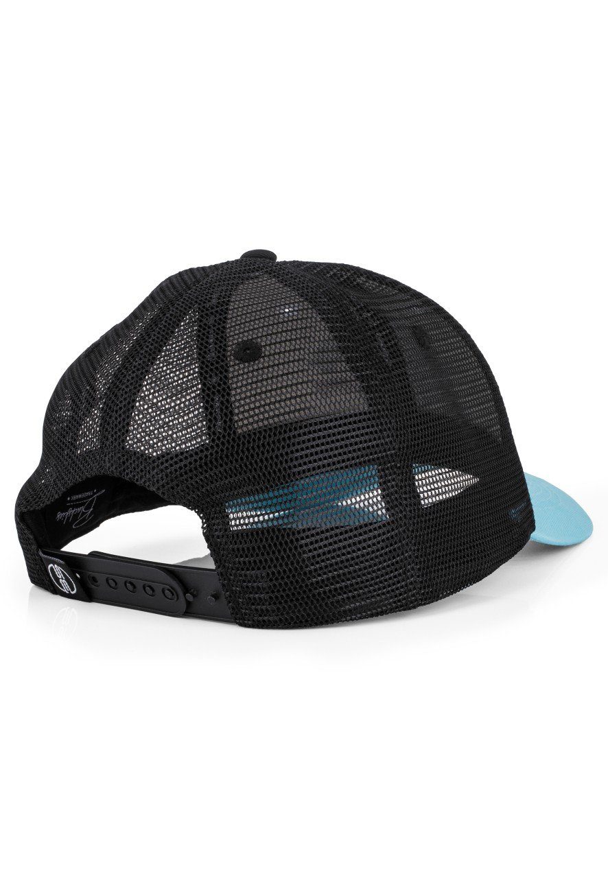 Blackskies Baseball Cap Traditional Tattoo Trucker Cap Panther Weiß-Schwarz-Blau