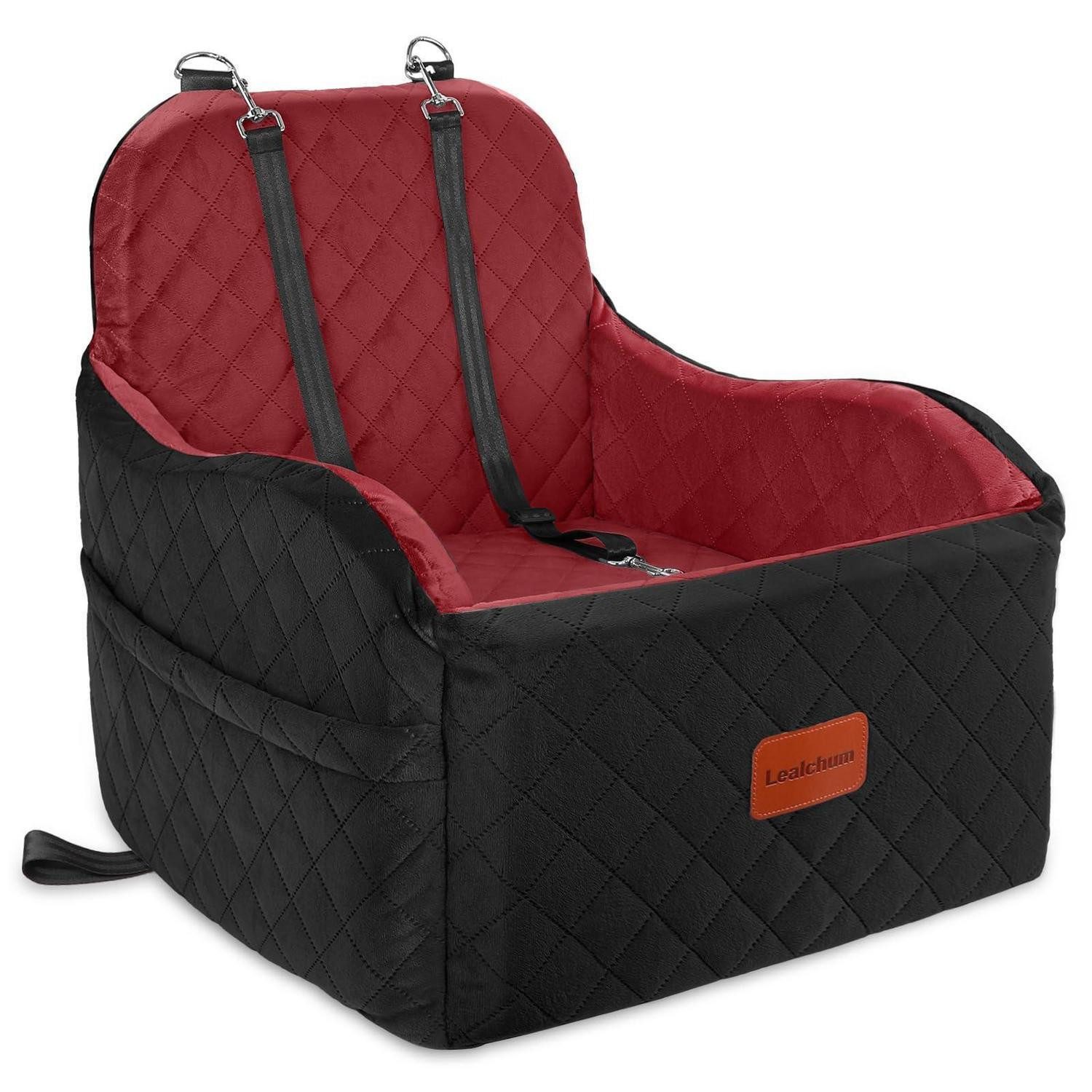LuxusKollektion Hunde-Autositz Hunde Autositz Welpensitz Kissen Aufbewahrungstaschen Black Red Medium
