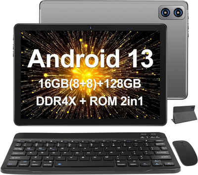 SEBBE 16GB RAM (TF 512GB) MT8183 8-Core 2.0Ghz Tablet (10", 128 GB, Android 13, 5G, WLAN Tablet, /GPS/8000mAh/Bluetooth 5.0, Tablet mit Tastatur und Maus)