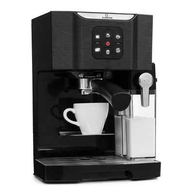 Klarstein Filterkaffeemaschine BellaVita Kaffeemaschine 3-in-1 1450 W 20 Bar Milchschäumer, 1.4l Kaffeekanne