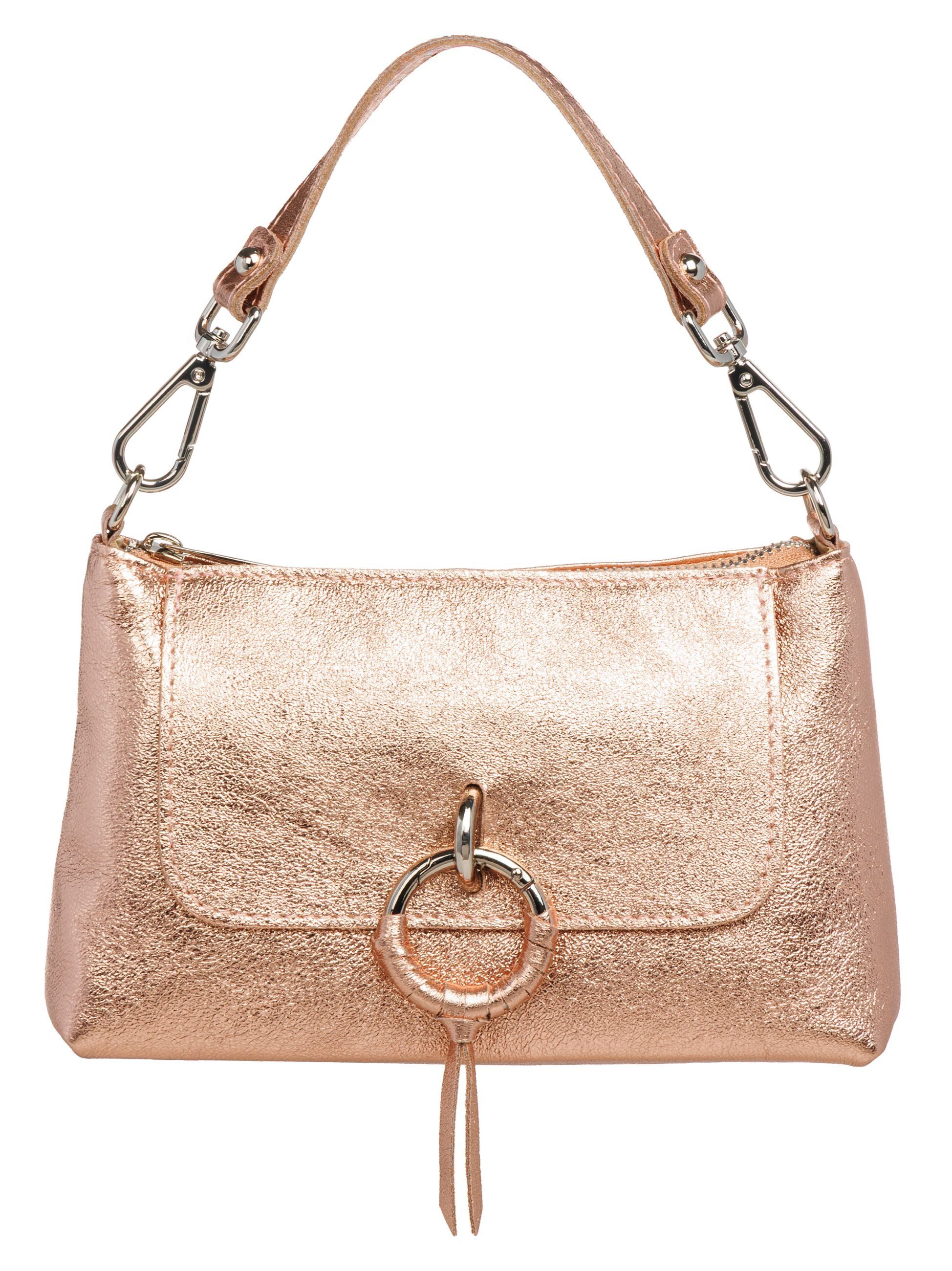 Caspar Umhängetasche Elegante Leder Umhängetasche Damen Clutch No.851, leicht, elegant & unempfindlich - 100% Echtleder - Handmade in Italy