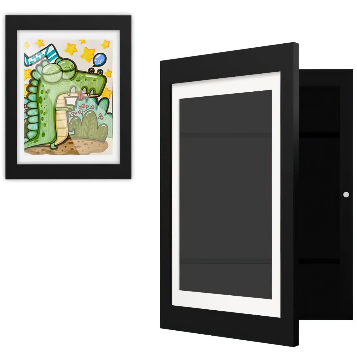 Weiße Bilderrahmen 13x18 Cm, 3er-Set Aus Holz, Mit Glas & Passepartout – Für Fotos & Kinderzeichnungen