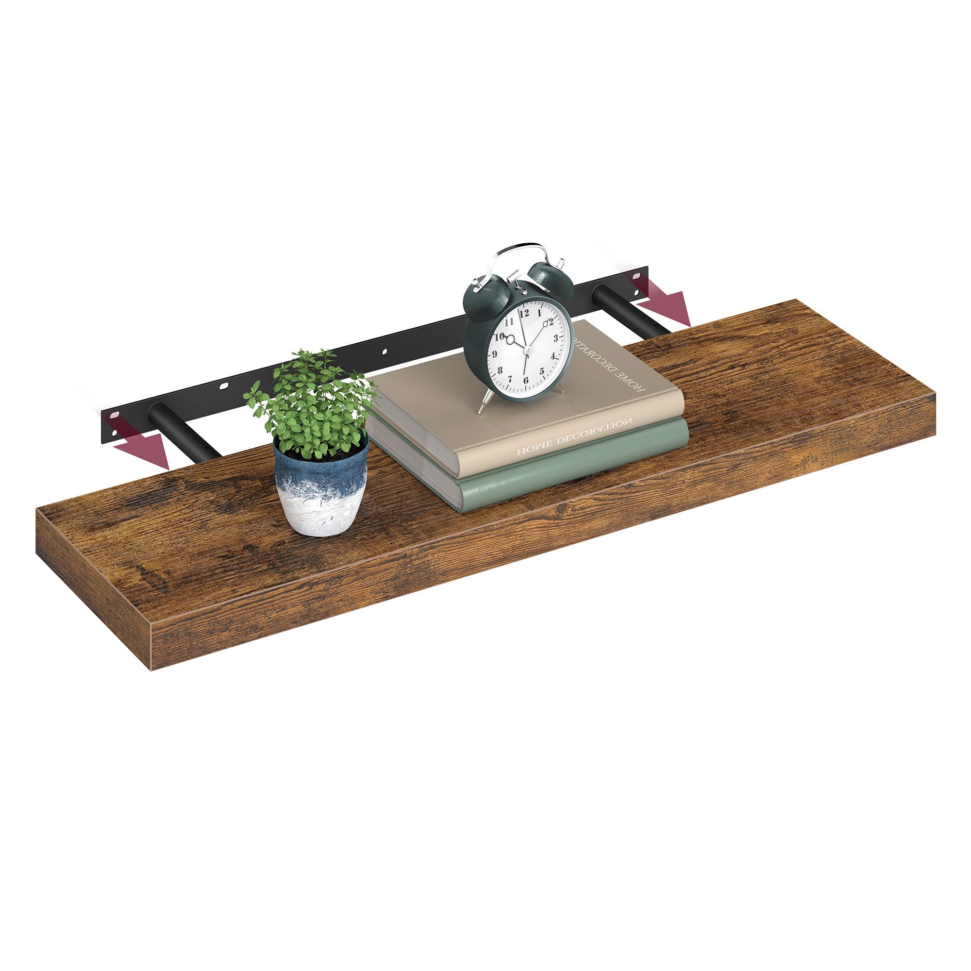 VASAGLE Wandregal, 1-tlg., Wandboard, 40 - 80 cm