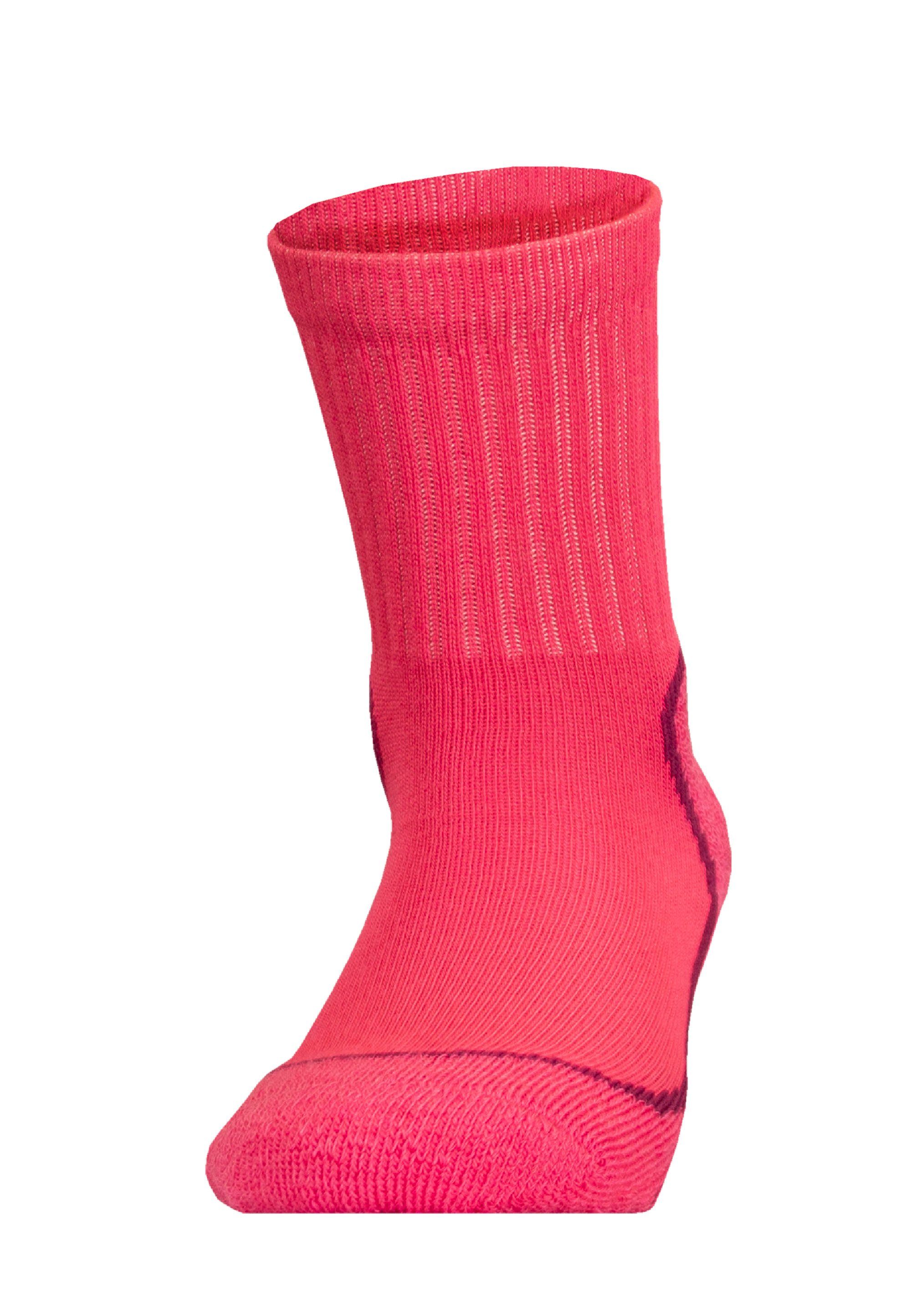 UphillSport Socken KEVO JR mehrlagiger Struktur rosa Coolmax (1-Paar) und mit