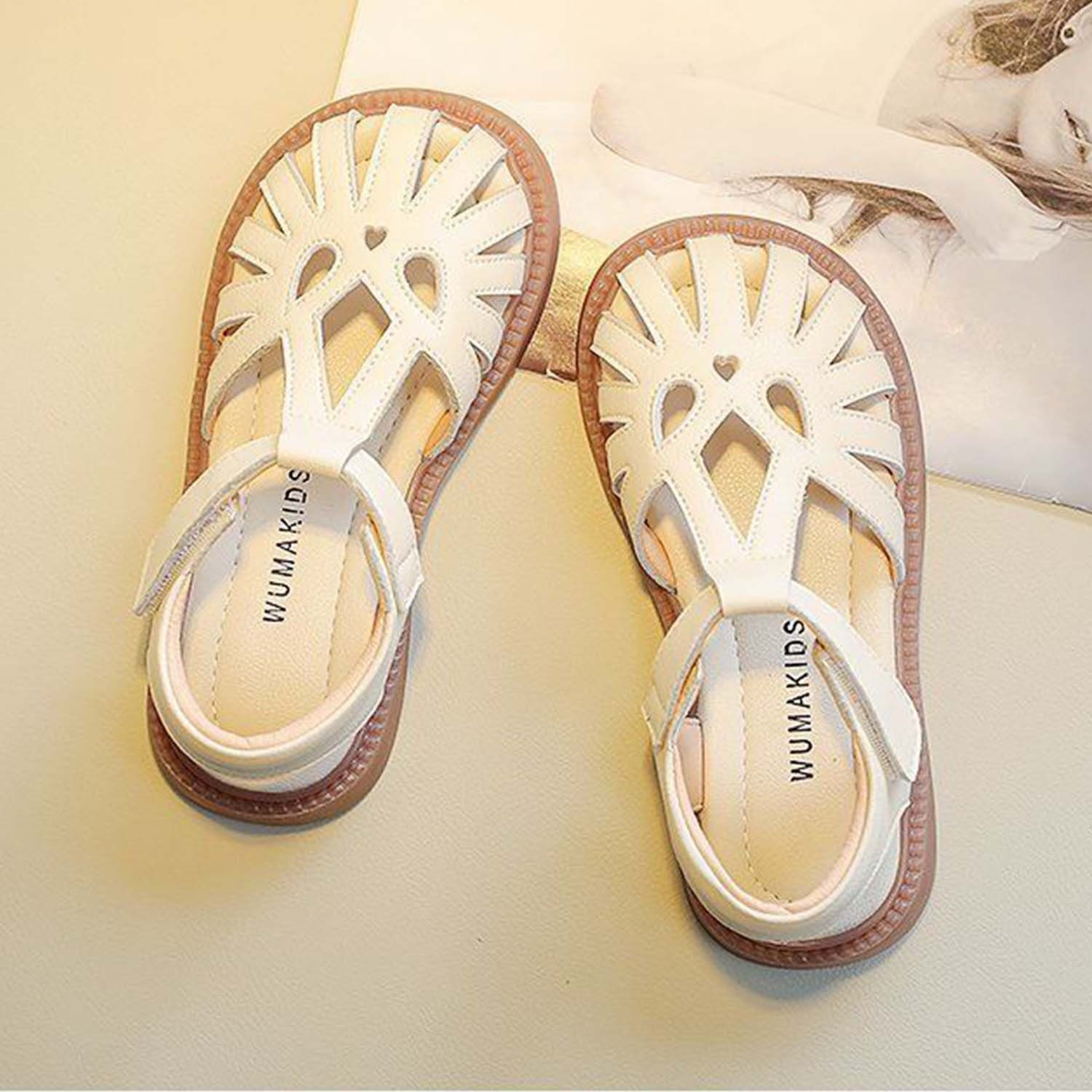 Weiß Schuhe Mädchen Flach Sommer Babyschuhe Sandale Daisred