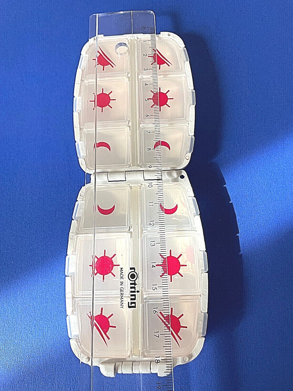 Kammerbehälter 4Tage Angelkoffer Medizin 12 Anplast Aufteilung Tablettenbox Taschenbox