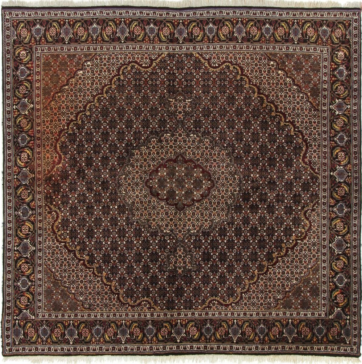 Orientteppich, Handgeknüpfter mm Täbriz rechteckig, 40Raj Höhe: Orientteppich 198x192 Alt 10 Mahi Trading, Nain