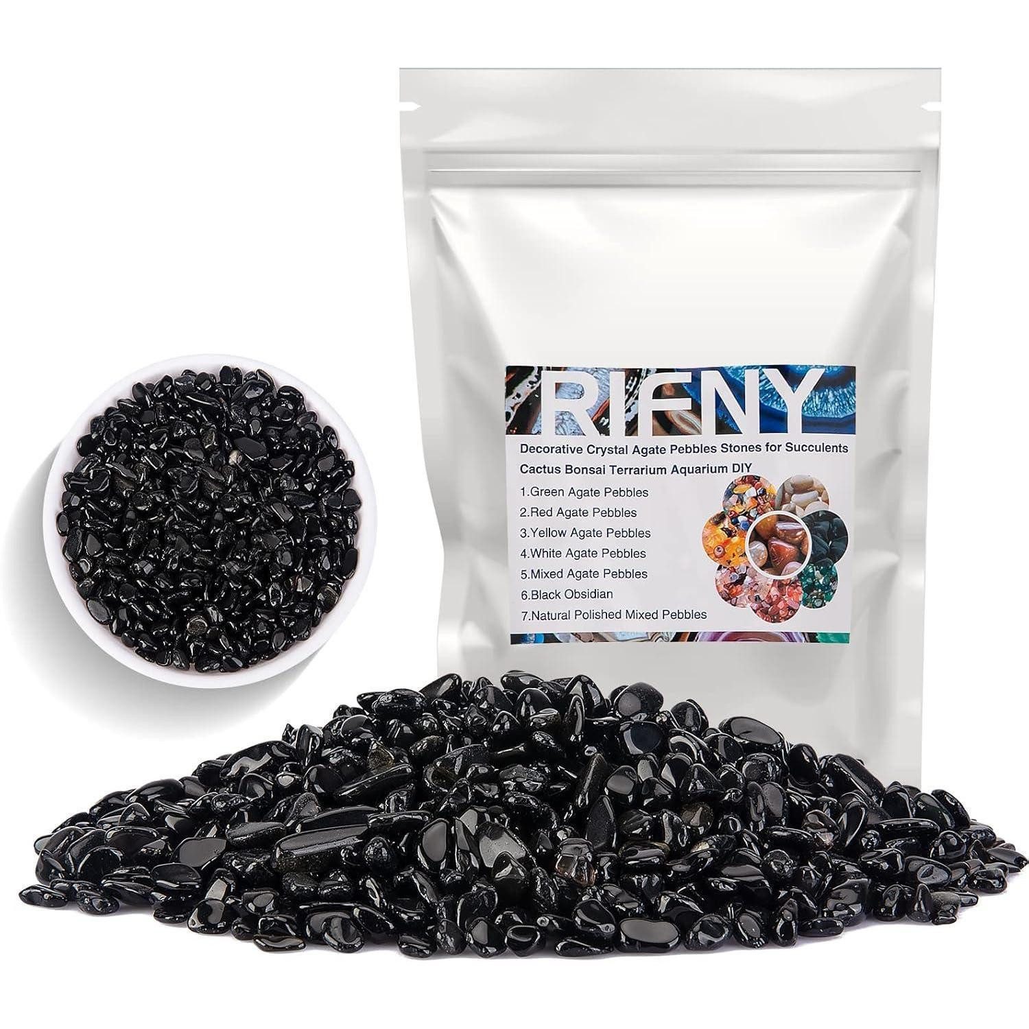 LuxusKollektion Kieselsteine Deko Kieselsteine Schwarz 680g