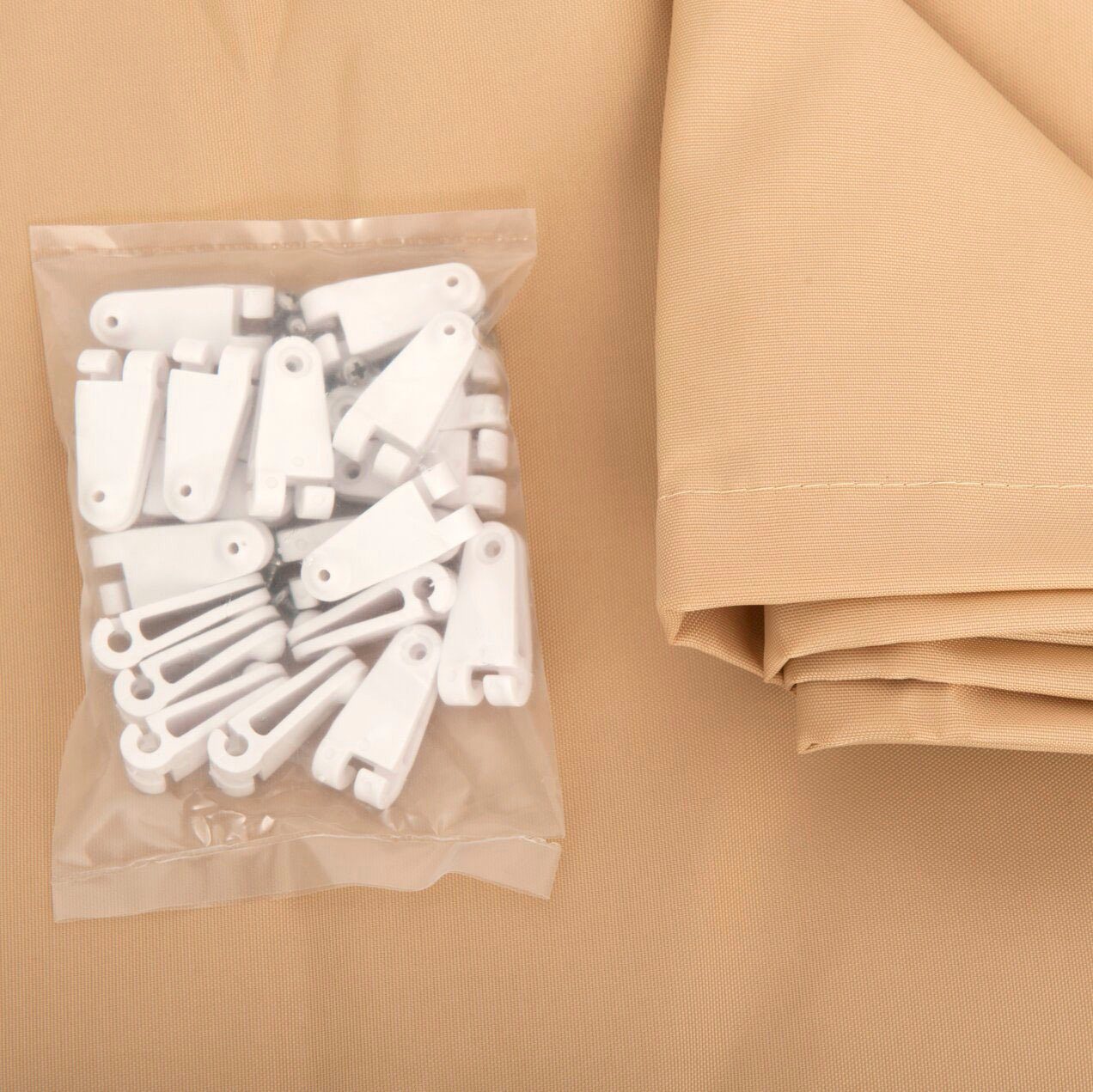 Windhager Sonnensegel, für Seilspannmarkise, inklusive Laufhaken, 2,7x1,4 m